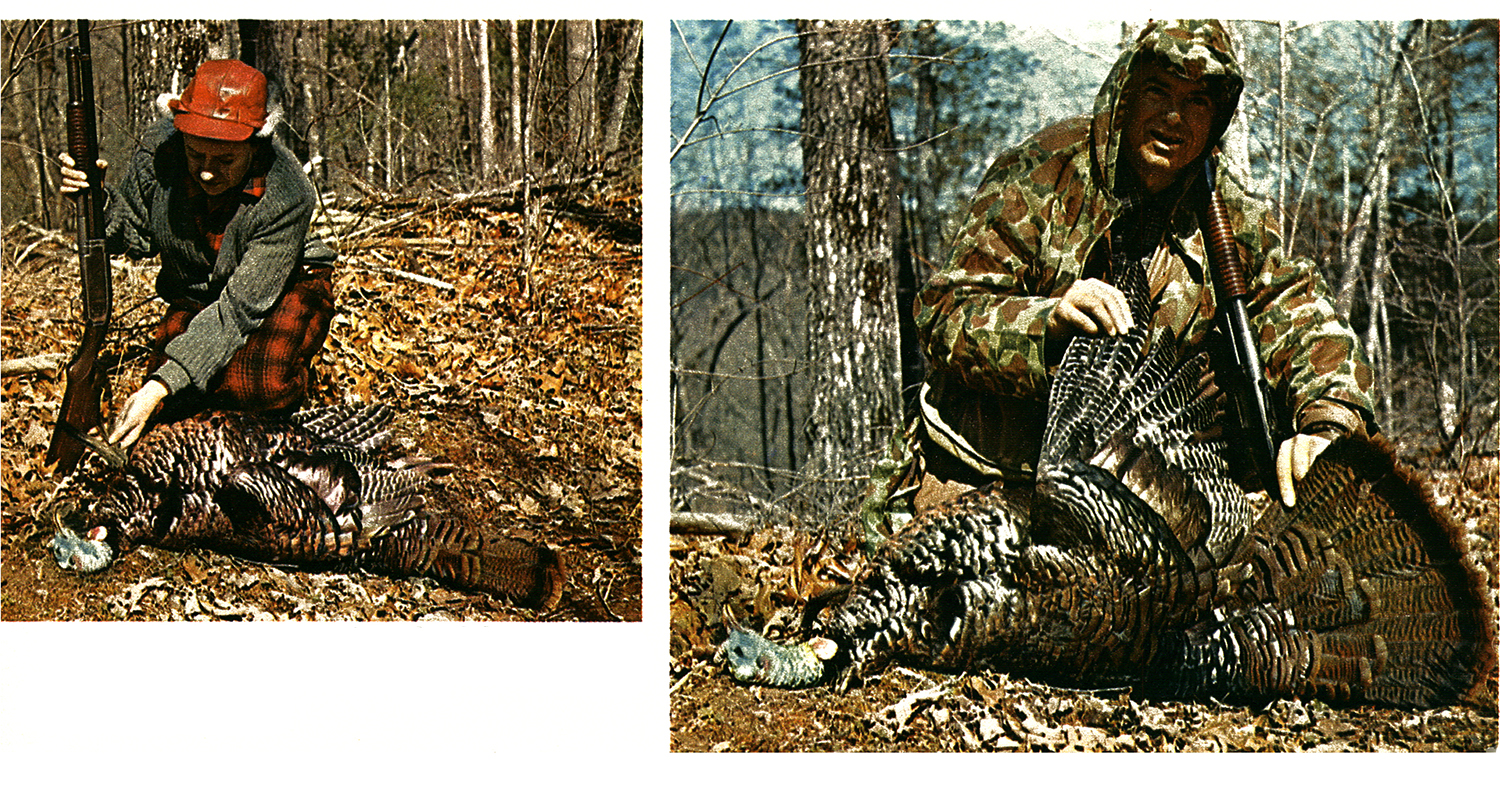 old magazine photos of hunters with turkey