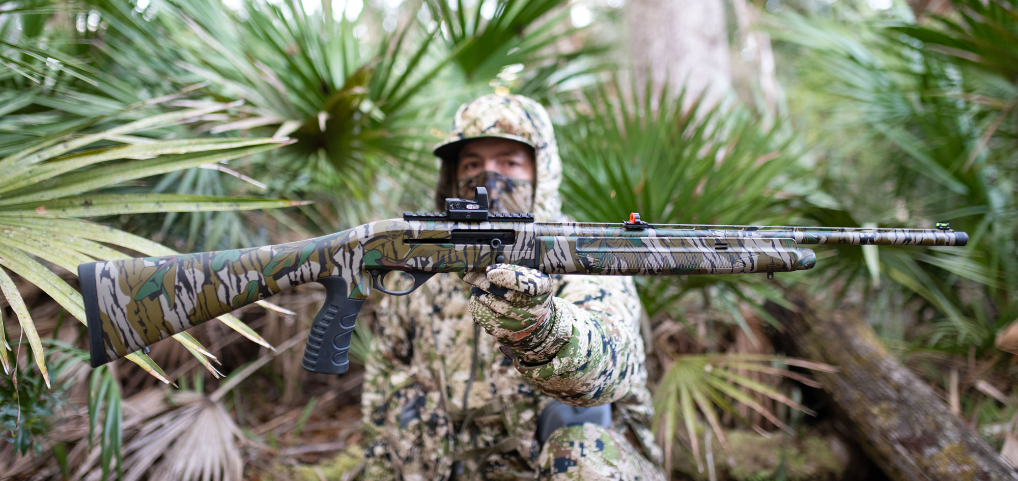 Mossberg SA-28 Tactical Turkey in the woods