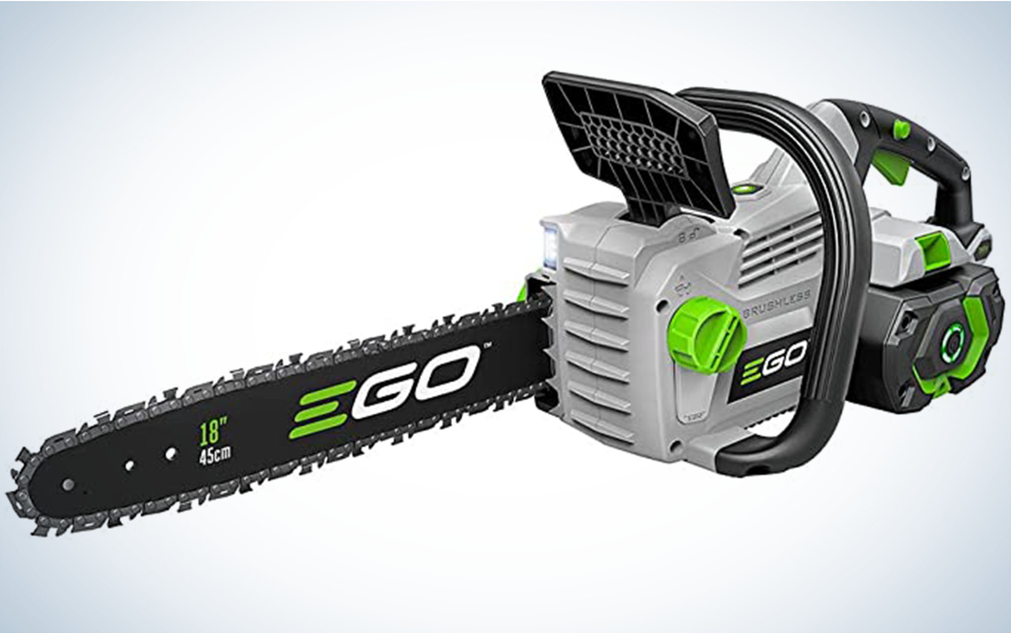 The Ego Power+ 18-inch Chainsaw is one of the best electric chainsaws.