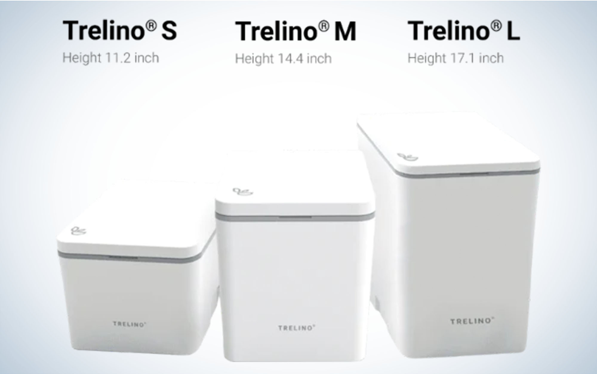 The Trelino Evo Composting Toilet comes in three sizes.
