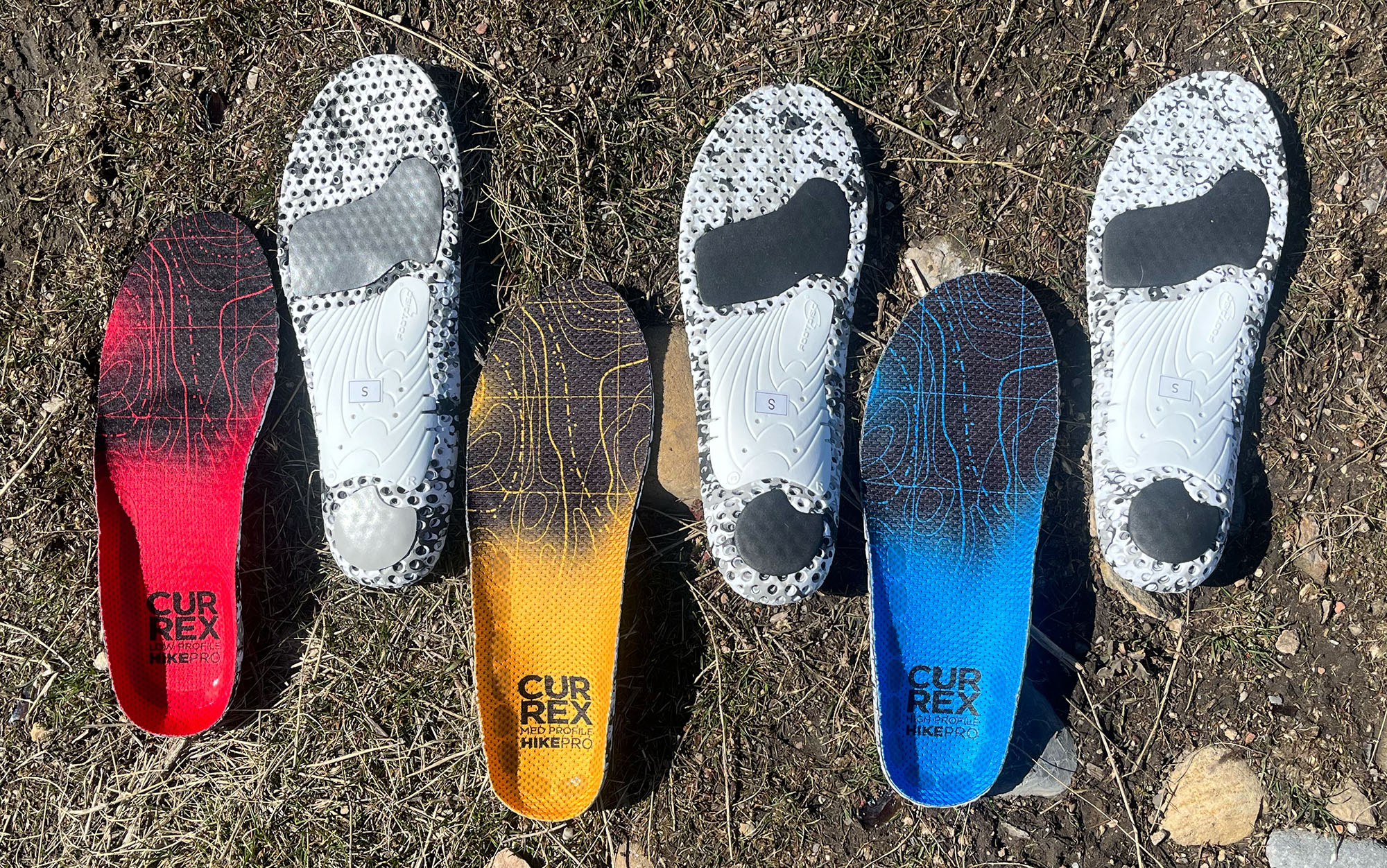 Currex offers their insoles in the traditional arch height categories: low, medium, and high.