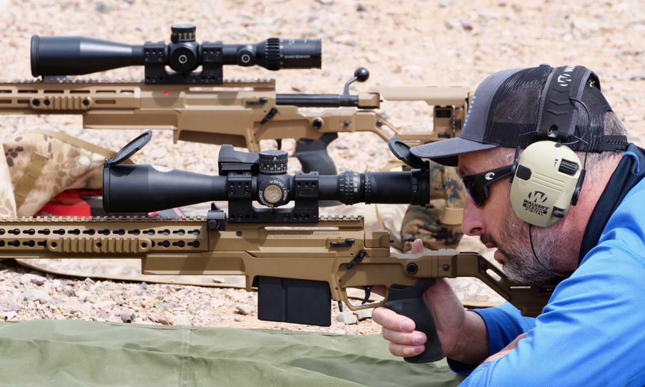 The author shooting 250-grain A-Tips through his Accuracy International AXSR with a .300 Norma Mag. barrel. 