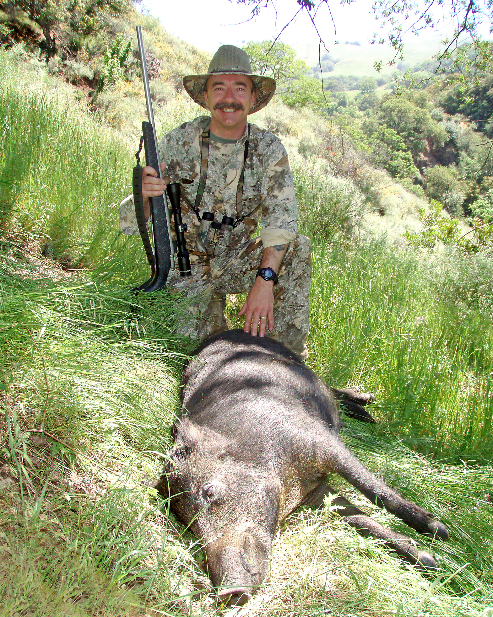 The author has hunted wild hogs for decades with a wide variety of different rifles.