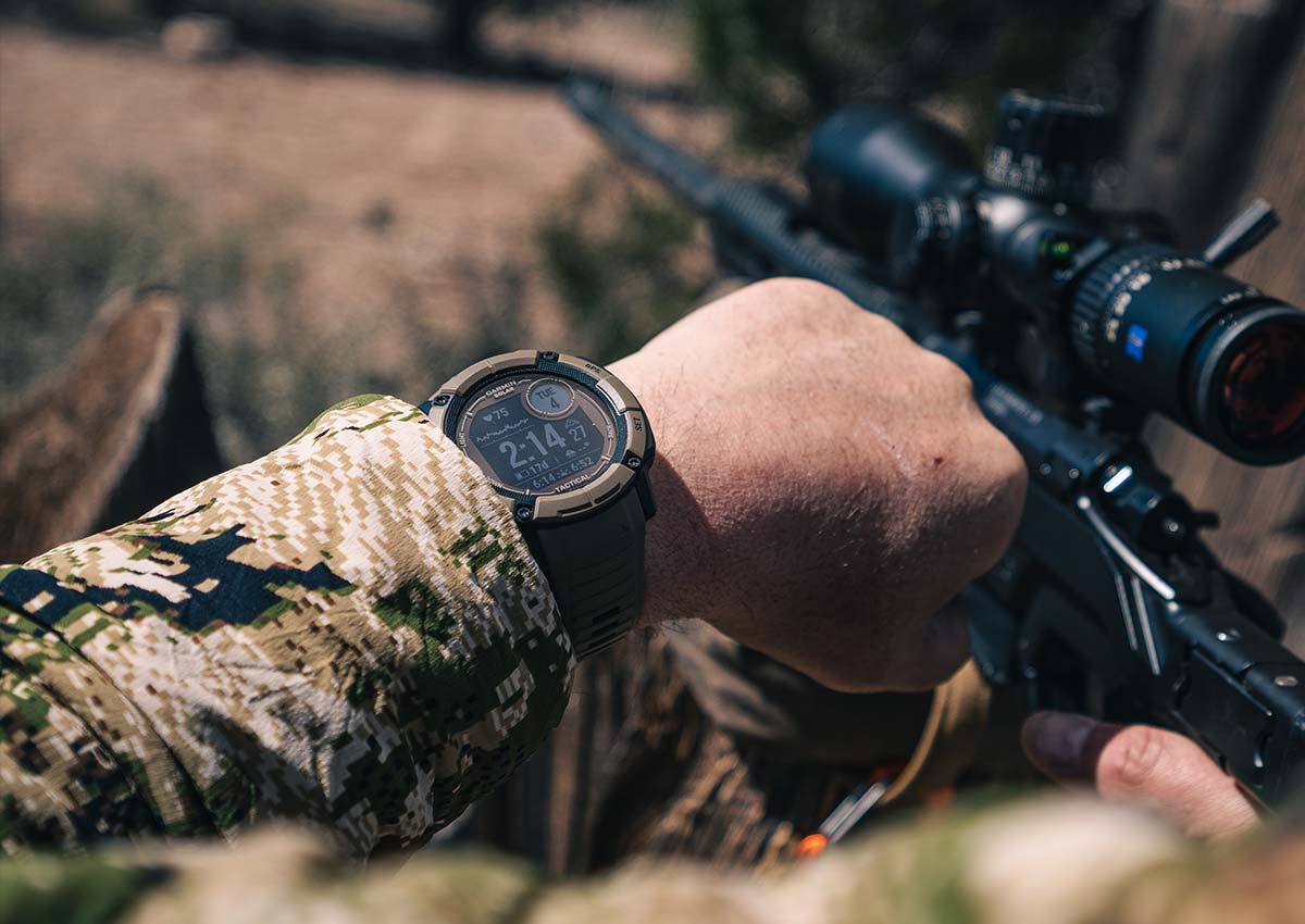 Garmin Instinct 2X Tactical being used in the field