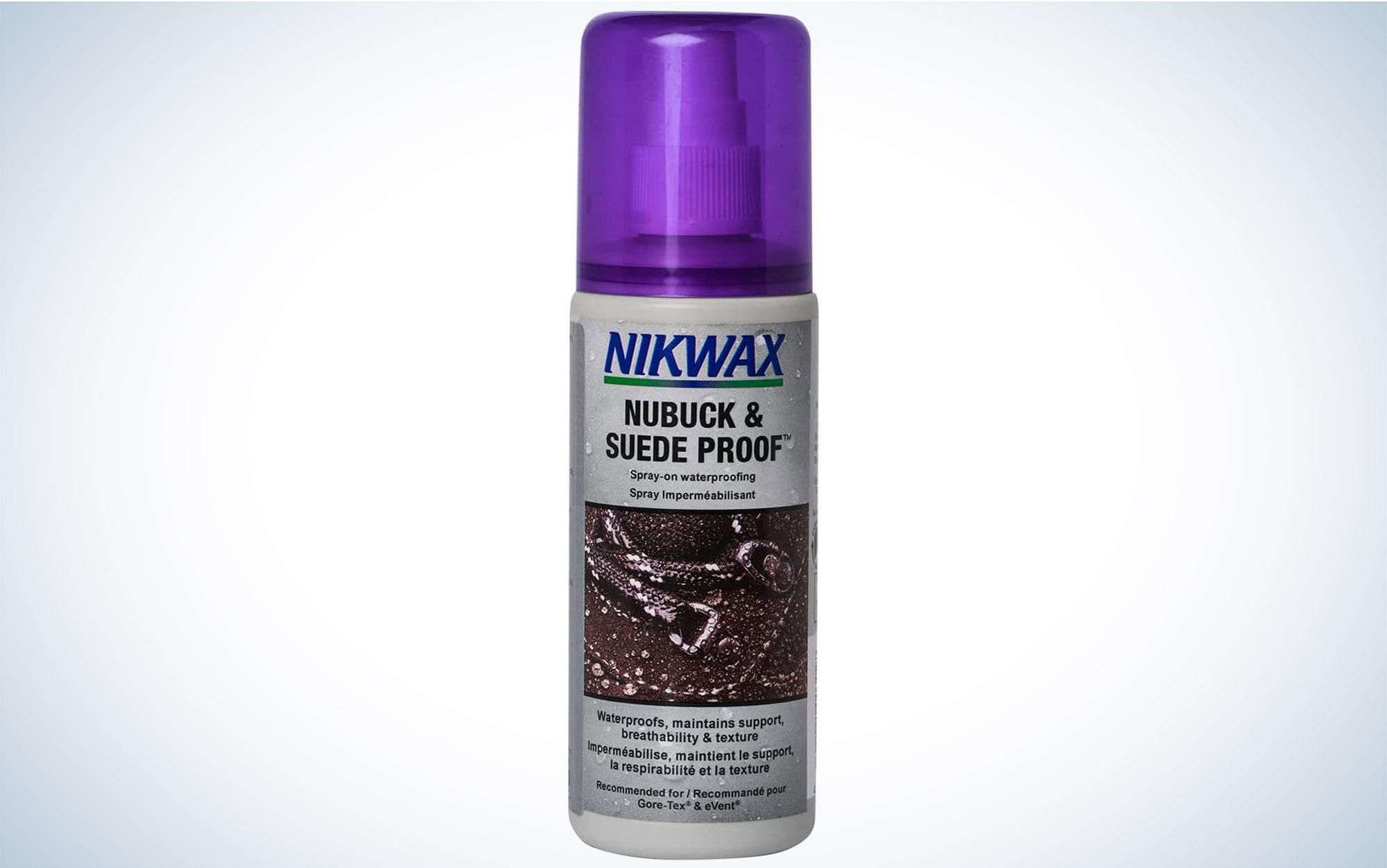 Waterproof your hiking shoes with Nikwax Nubeck & Suede Proof.