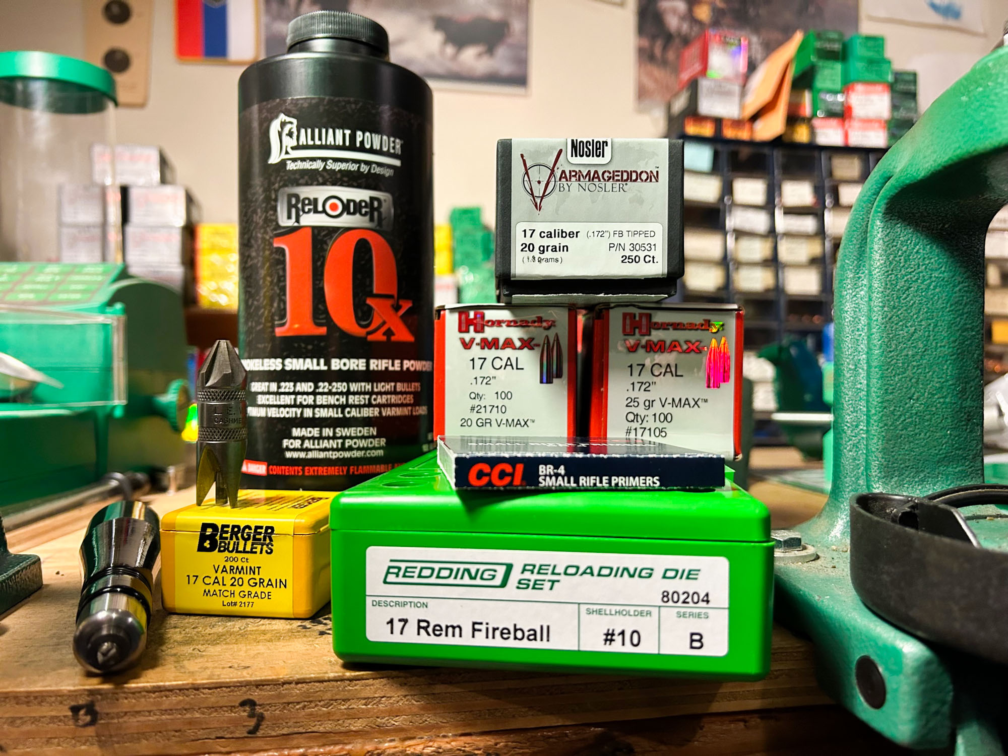 There are plenty of good bullets to choose among when handloading the .17 Fireball. 