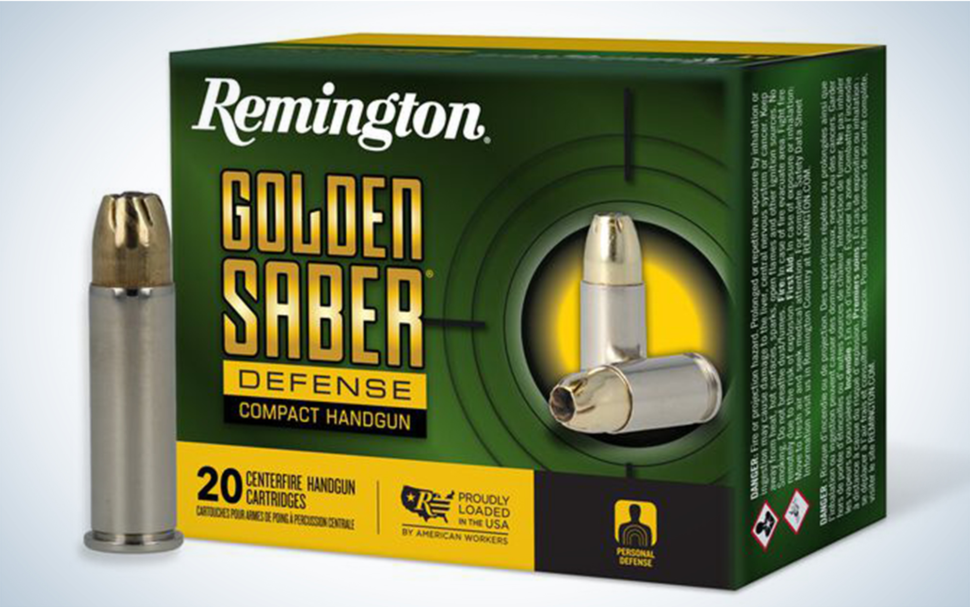 Remington Golden Saber Defense Compact 38 Special +P 125 Grain is best for revolvers.