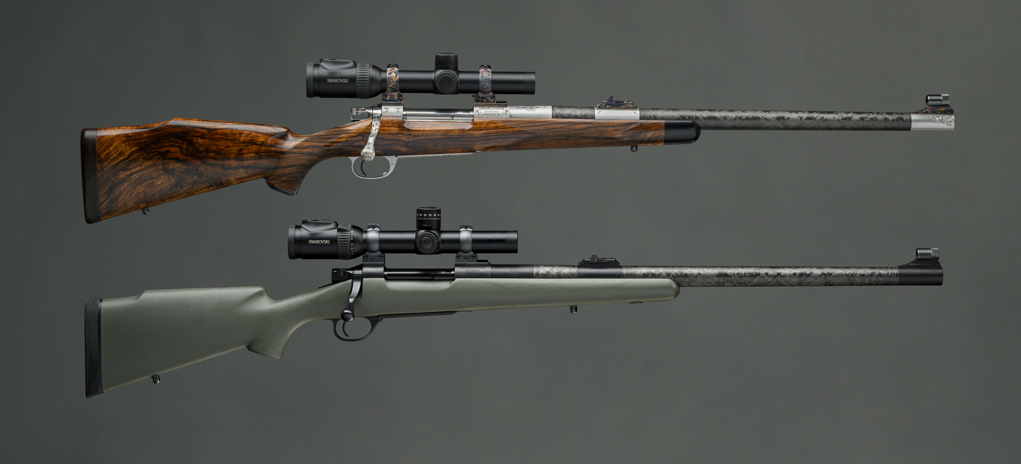 Griffin and Howe Highlander rifles.