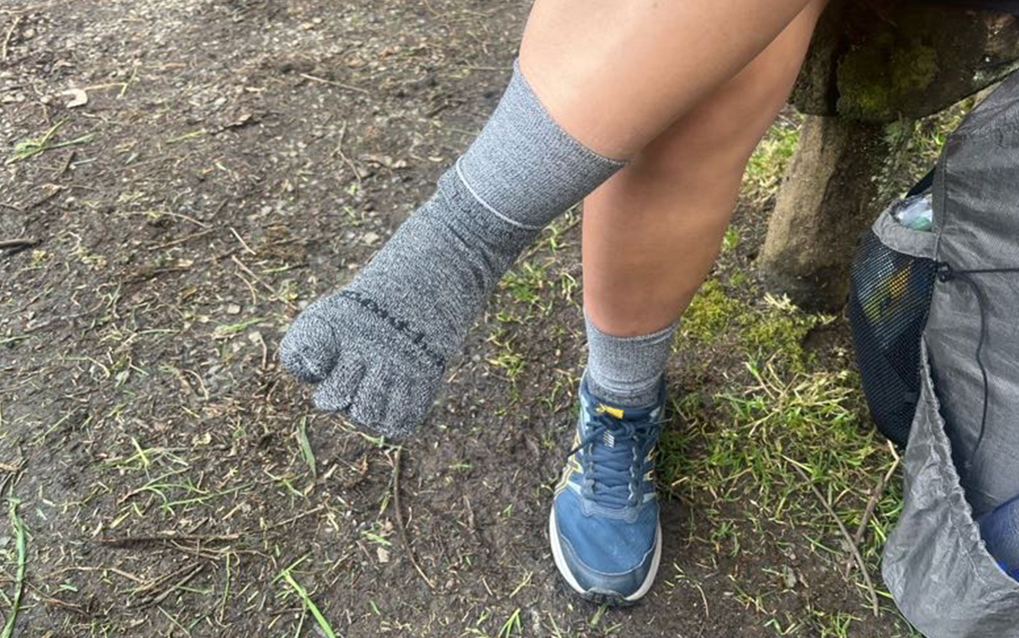 The toe pouches of the Montbell socks helped prevent blisters on our testersâ feet.