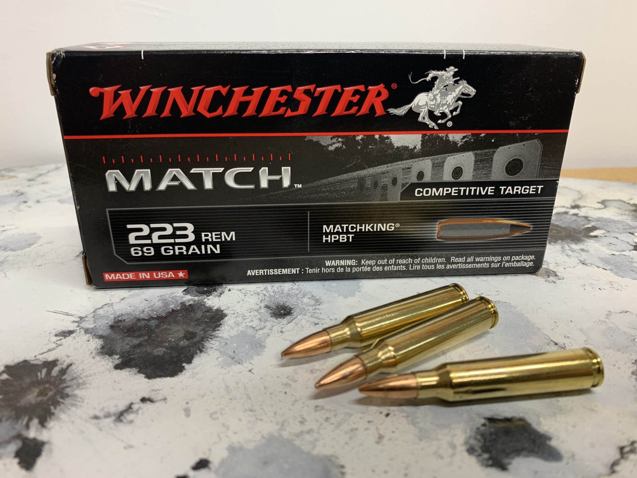 Winchester match 69gn matchking 5.56 ammo