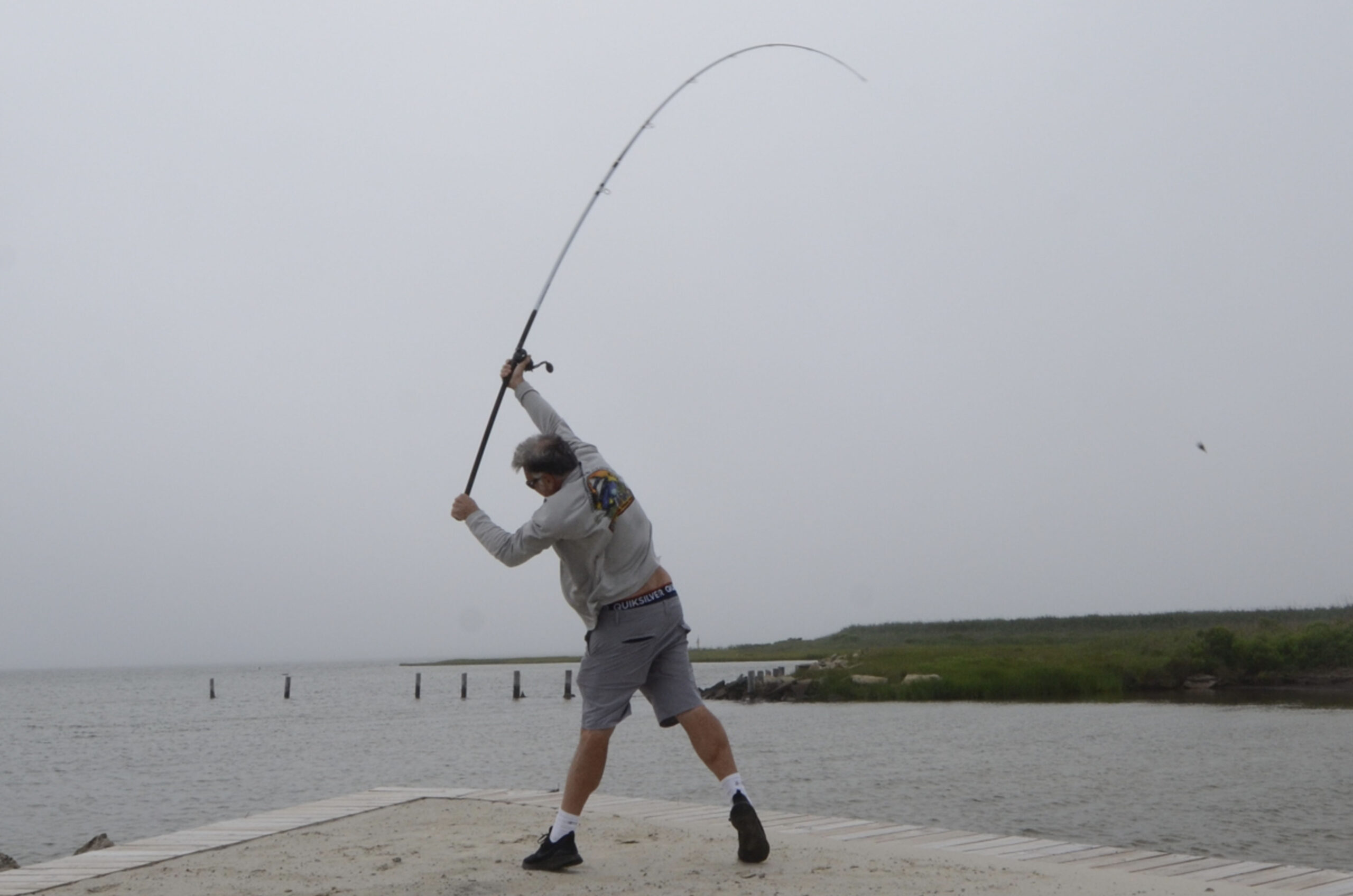 This heavy-action surf fishing rod earned the author his best casting distance.