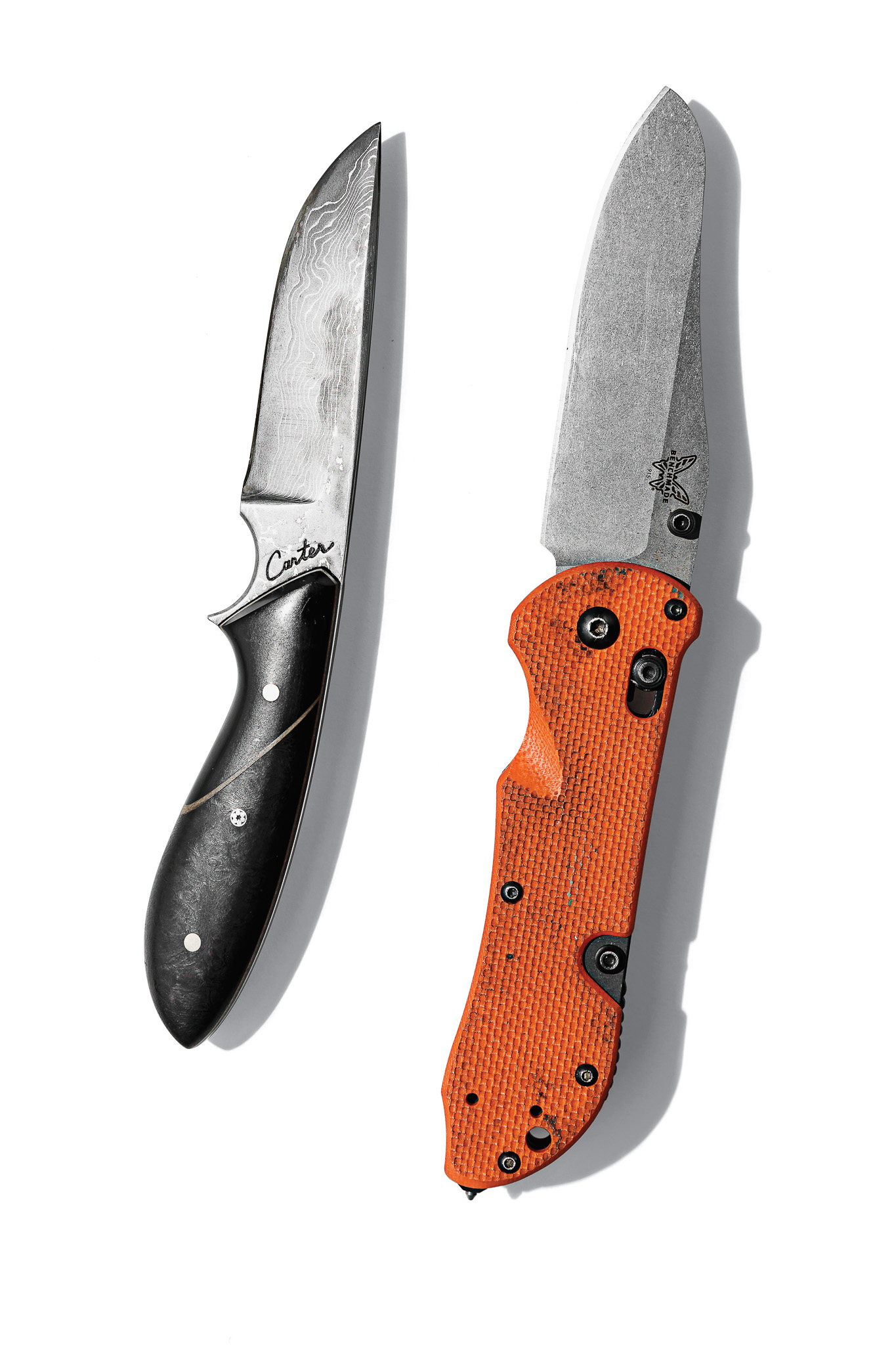 Two everyday carry knives made in Portland, Oregon.
