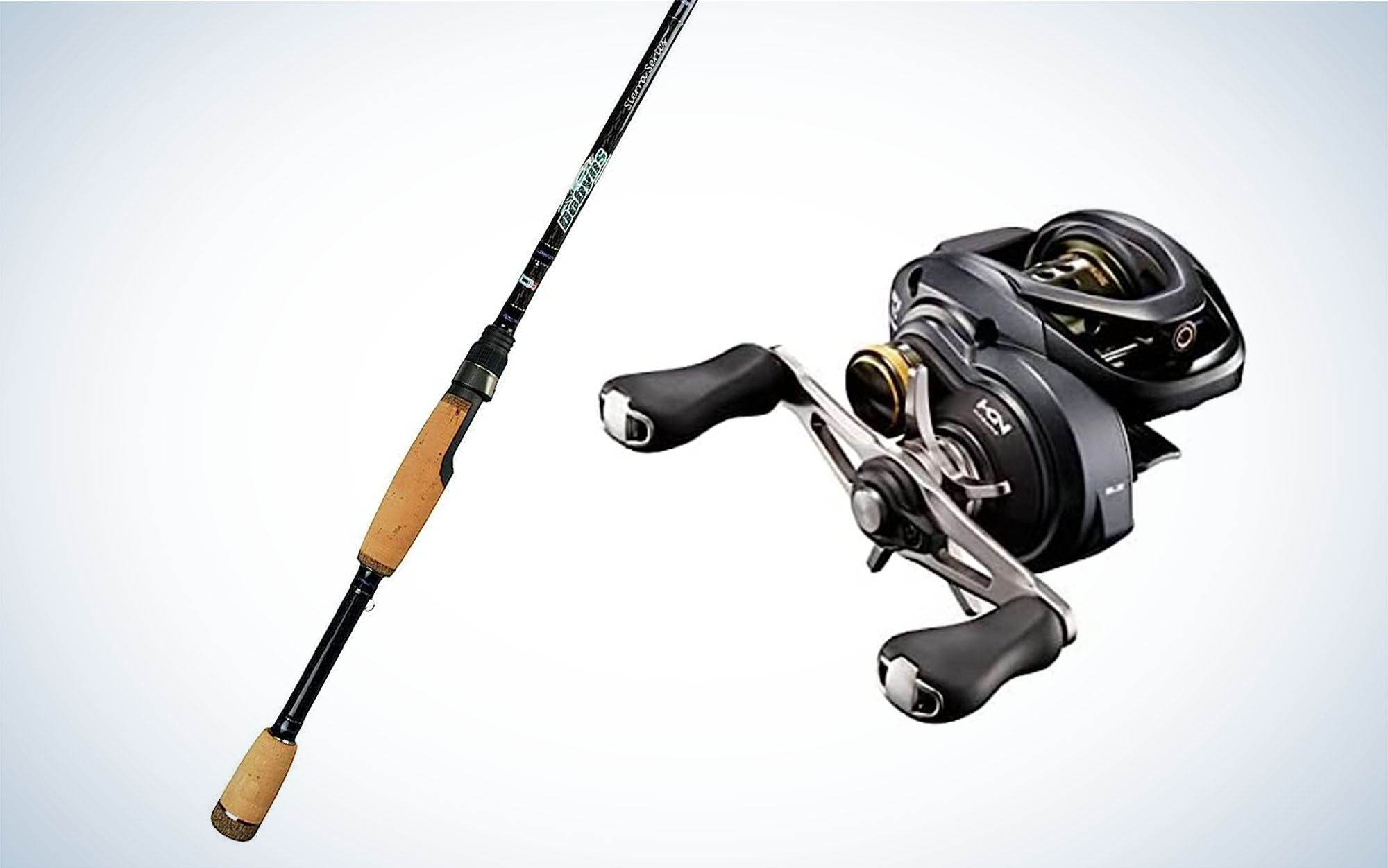 We tested the Shimano Curado BFS and Dobyns Sierra Ultra Finesse.