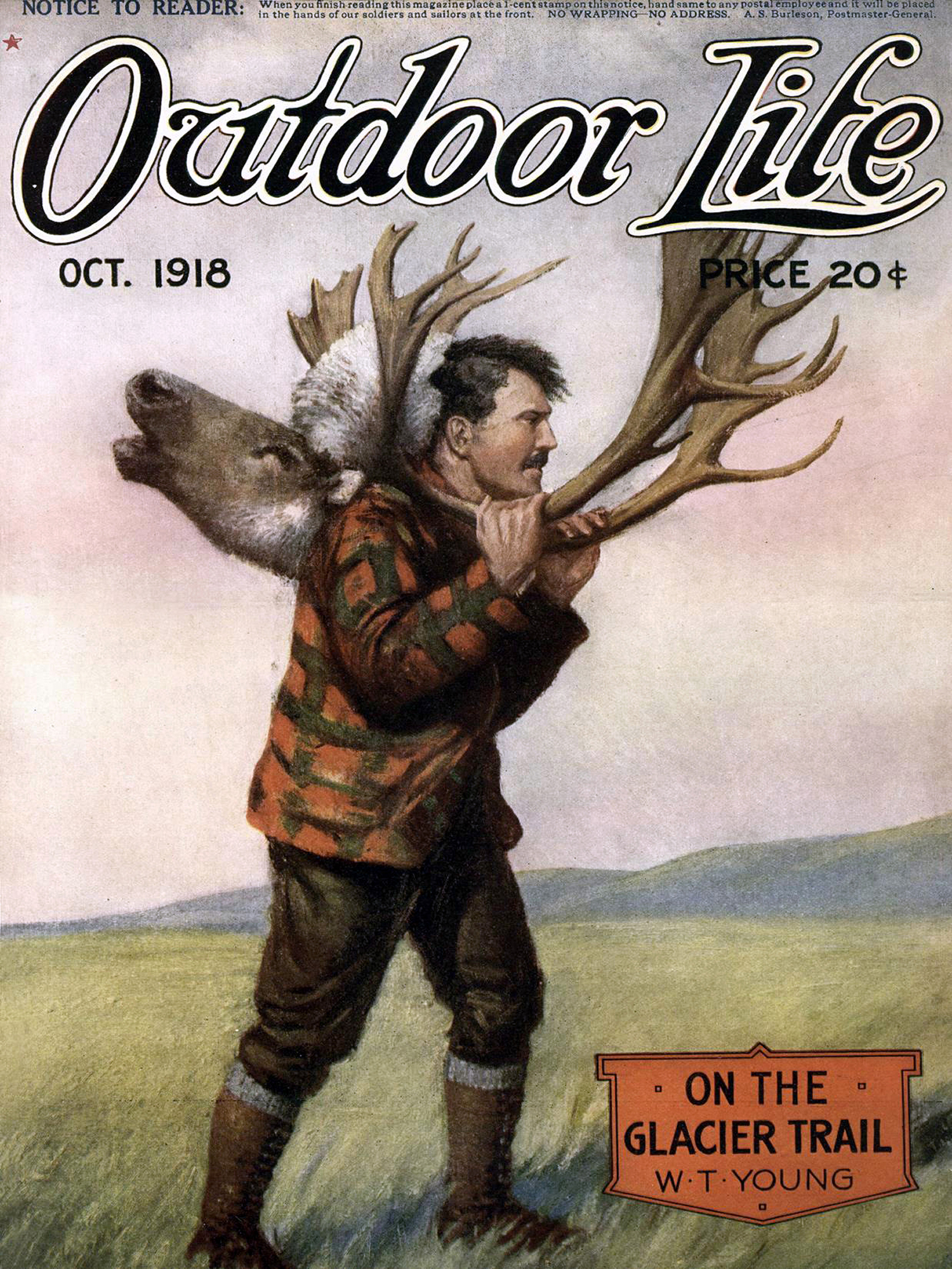 October 1918: Caribou were a frequent cover subject in OL’s early years. 