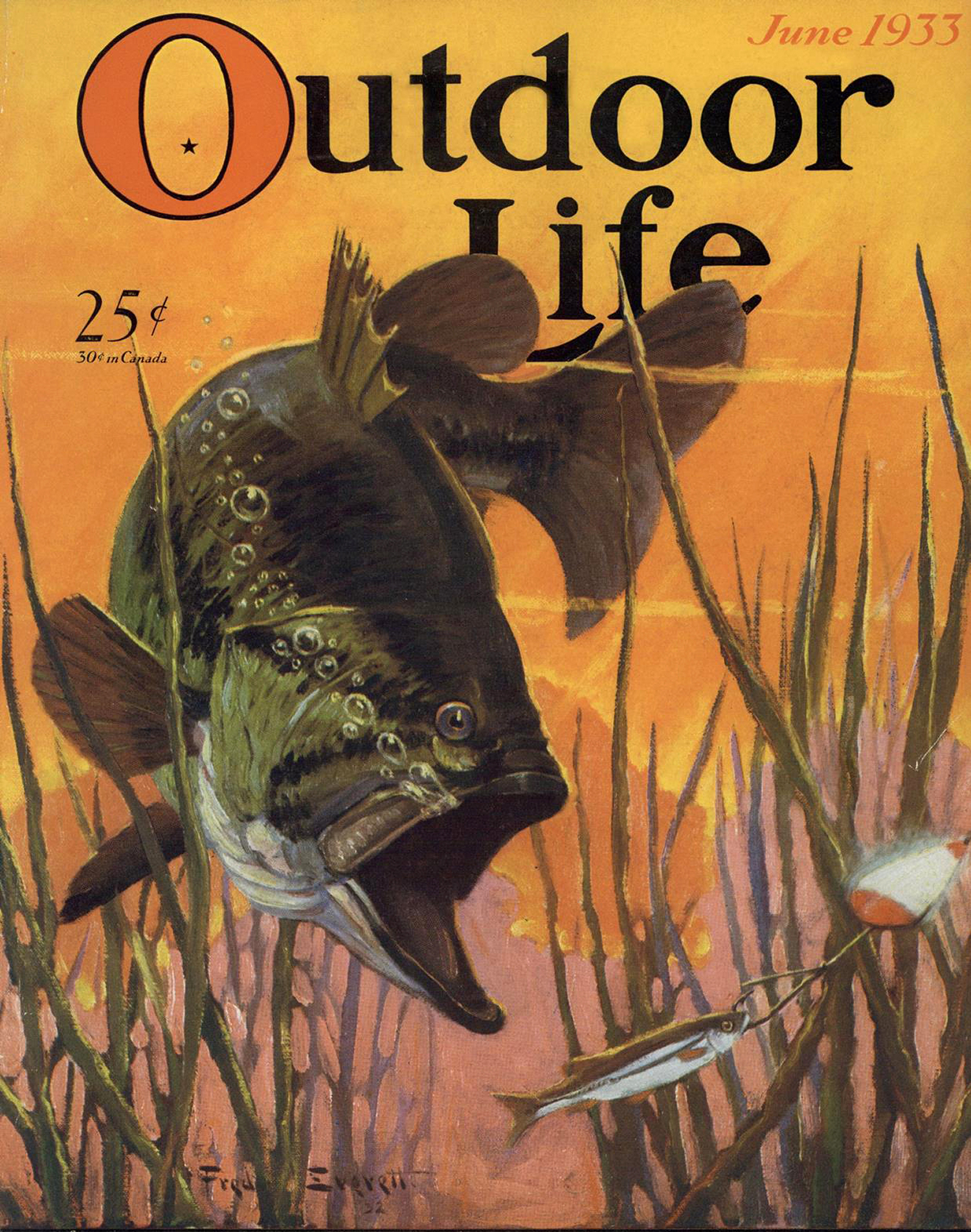 June 1933: While trout covers were common in OL’s infancy, bass quickly took over.