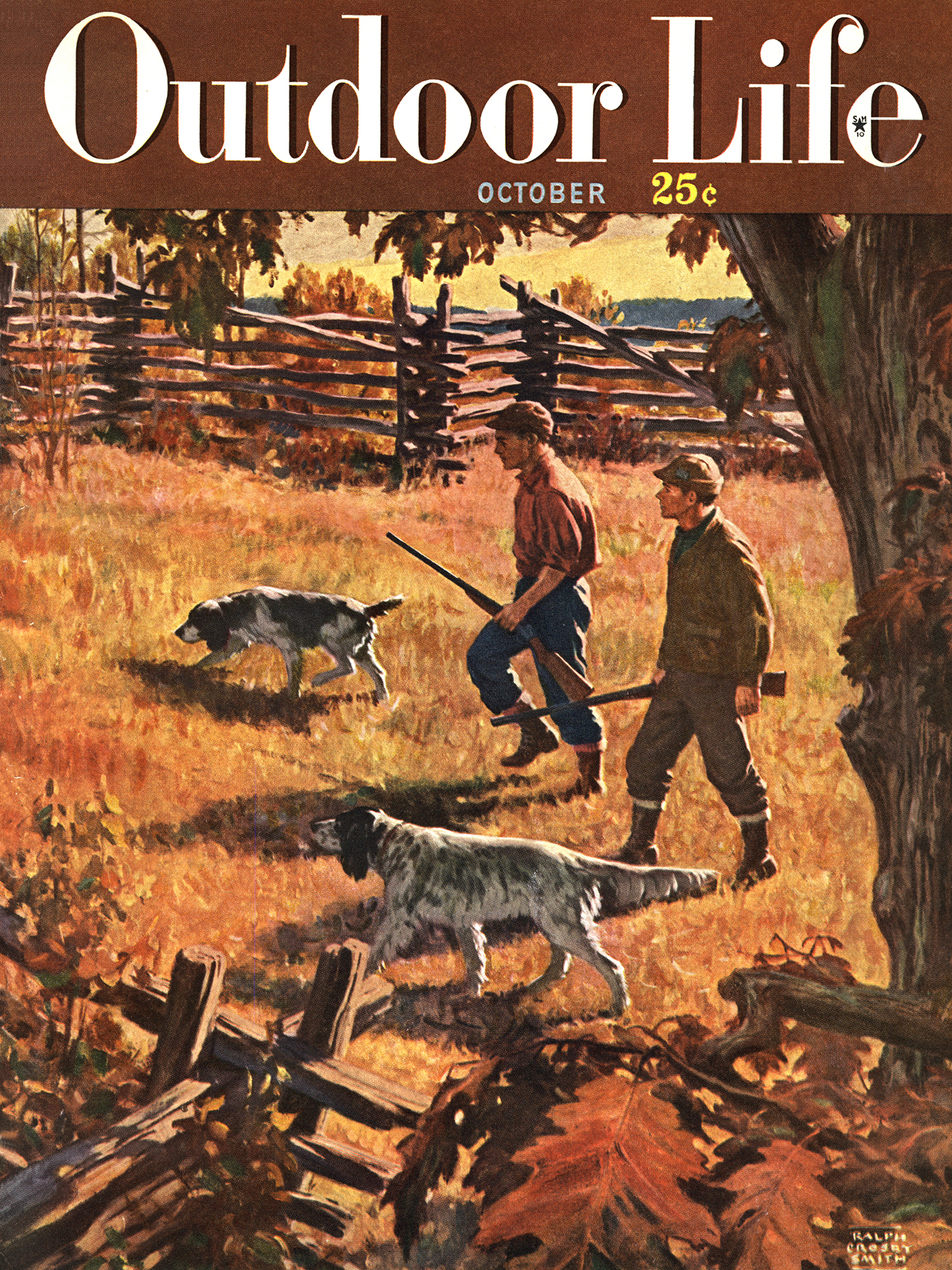 October 1949: Of all the bird dog breeds, setters appeared most often in the first 50 years of OL covers.