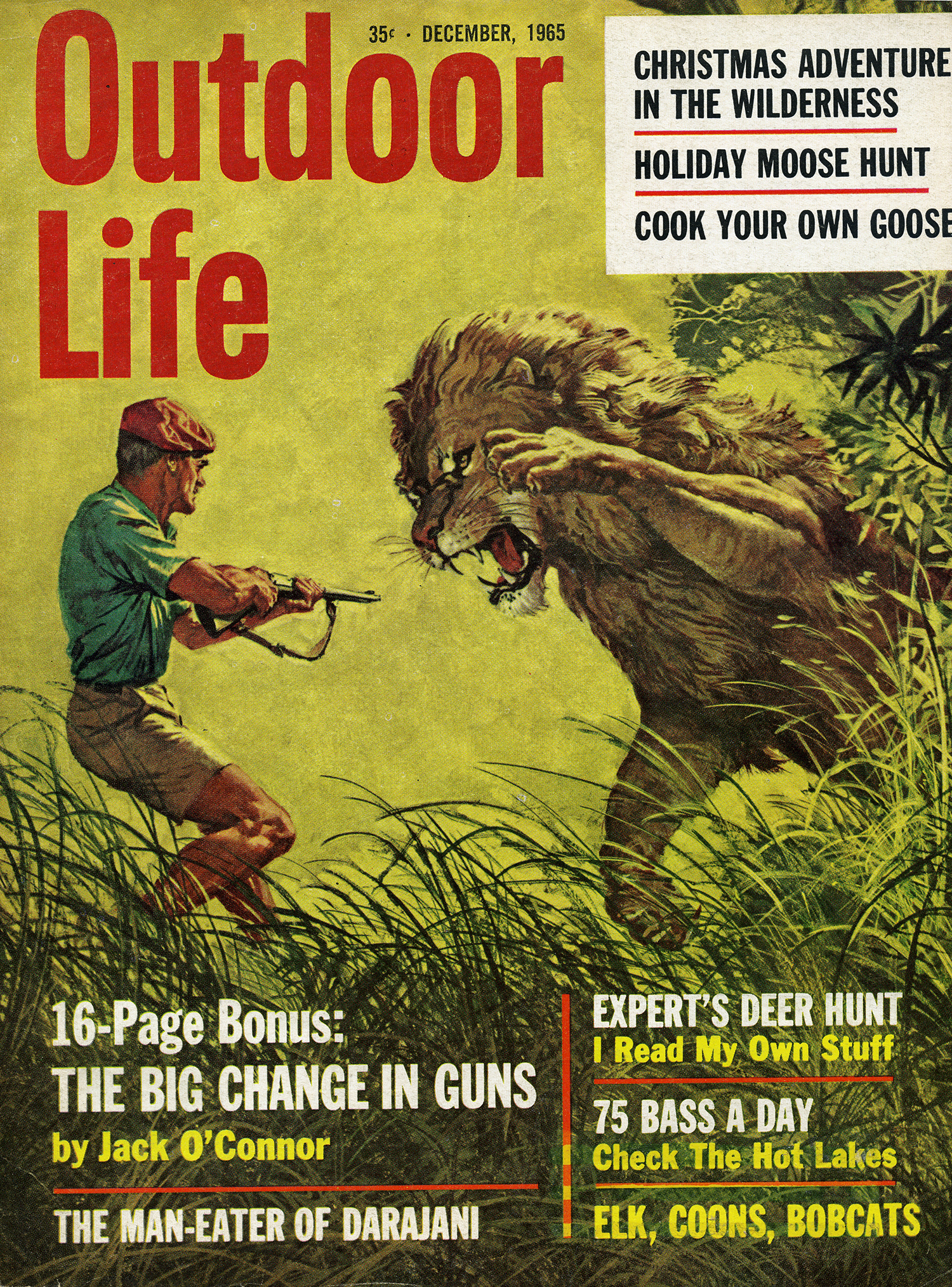 December 1965: Charging predator covers—bears, bucks, lions—were big hits in the ’60s. 