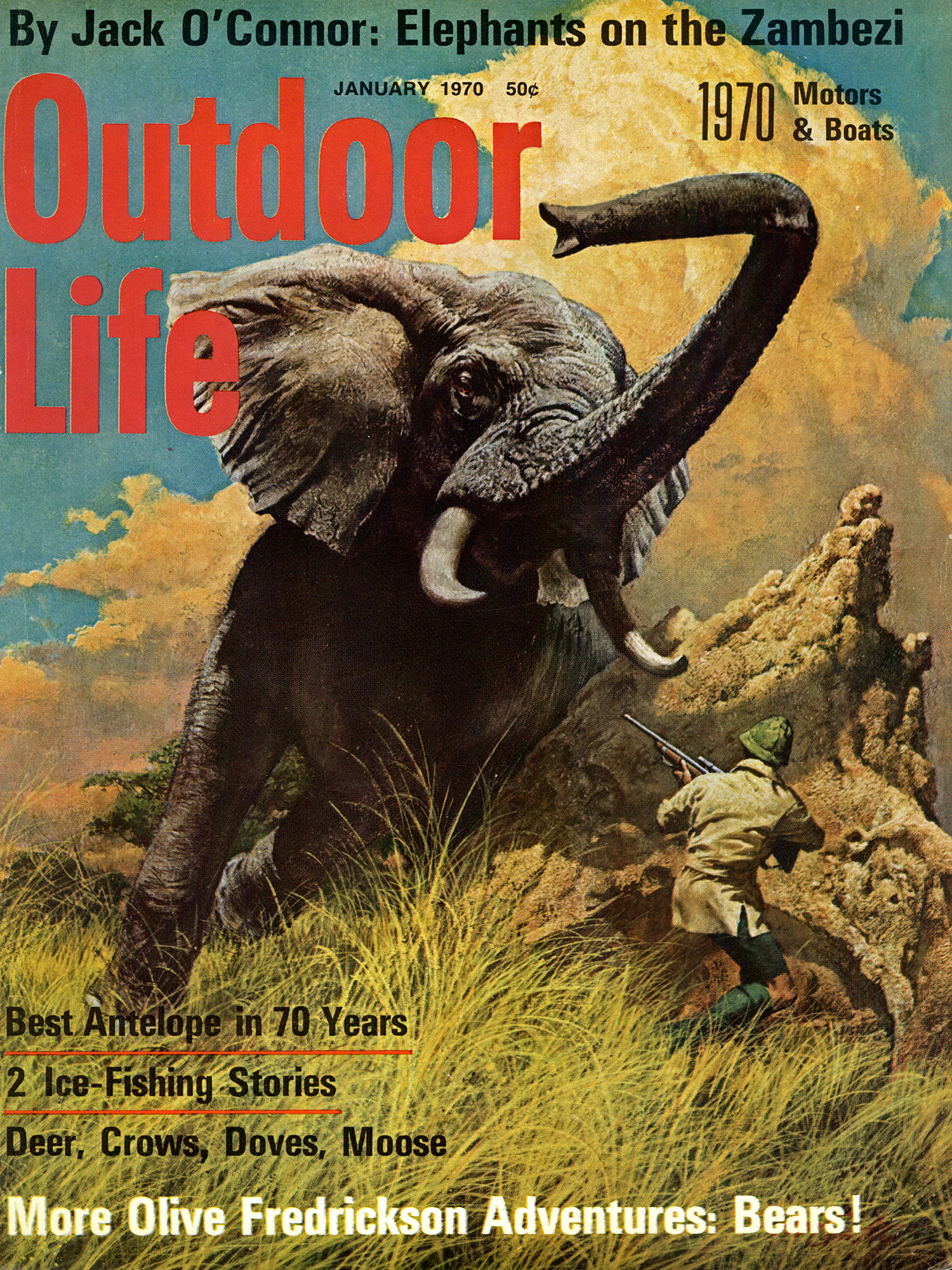 January 1970: Many of Jack O’Connor’s stories were illustrated for the covers.