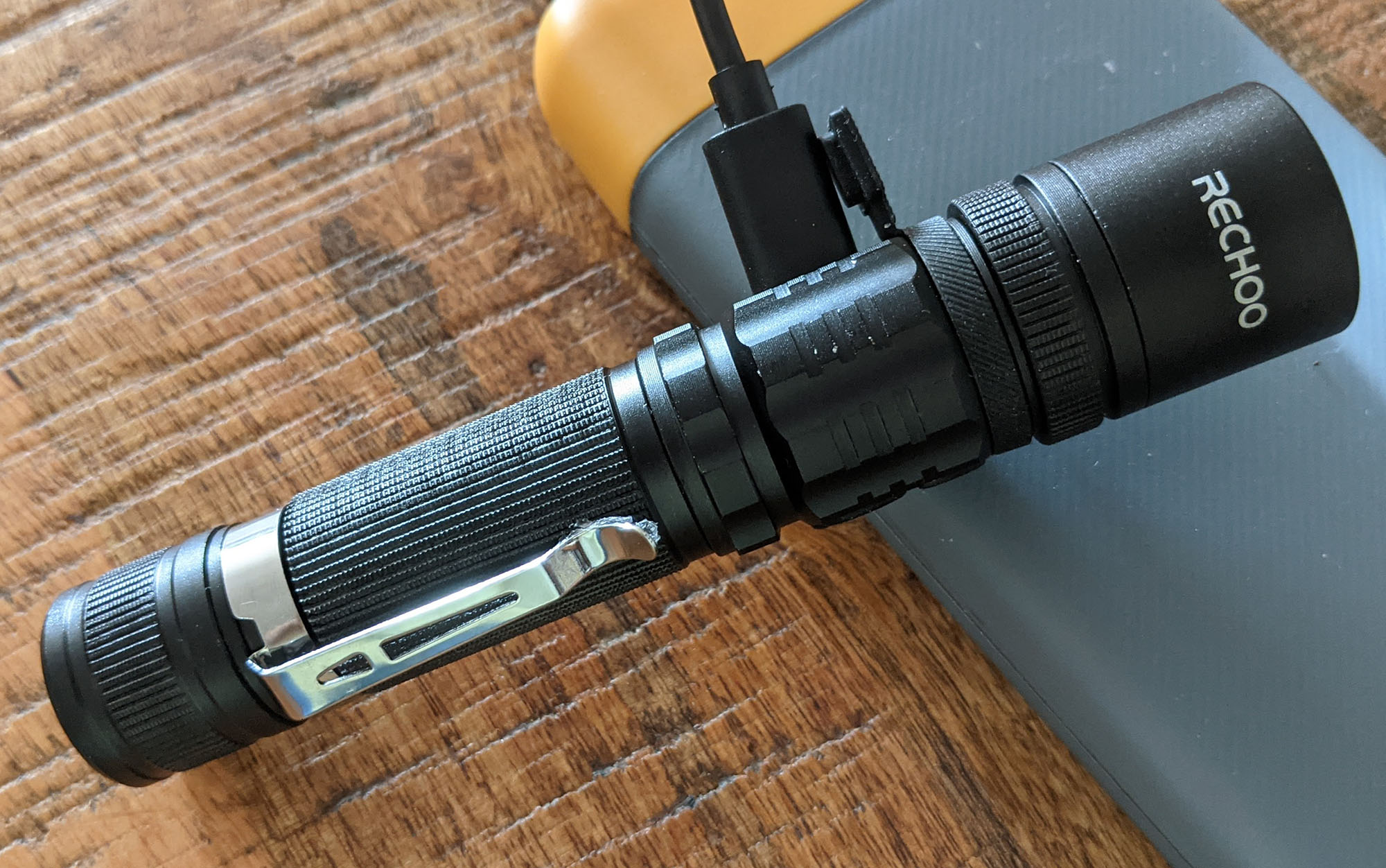 The Rechoo S3000L is one of the best rechargeable flashlights.