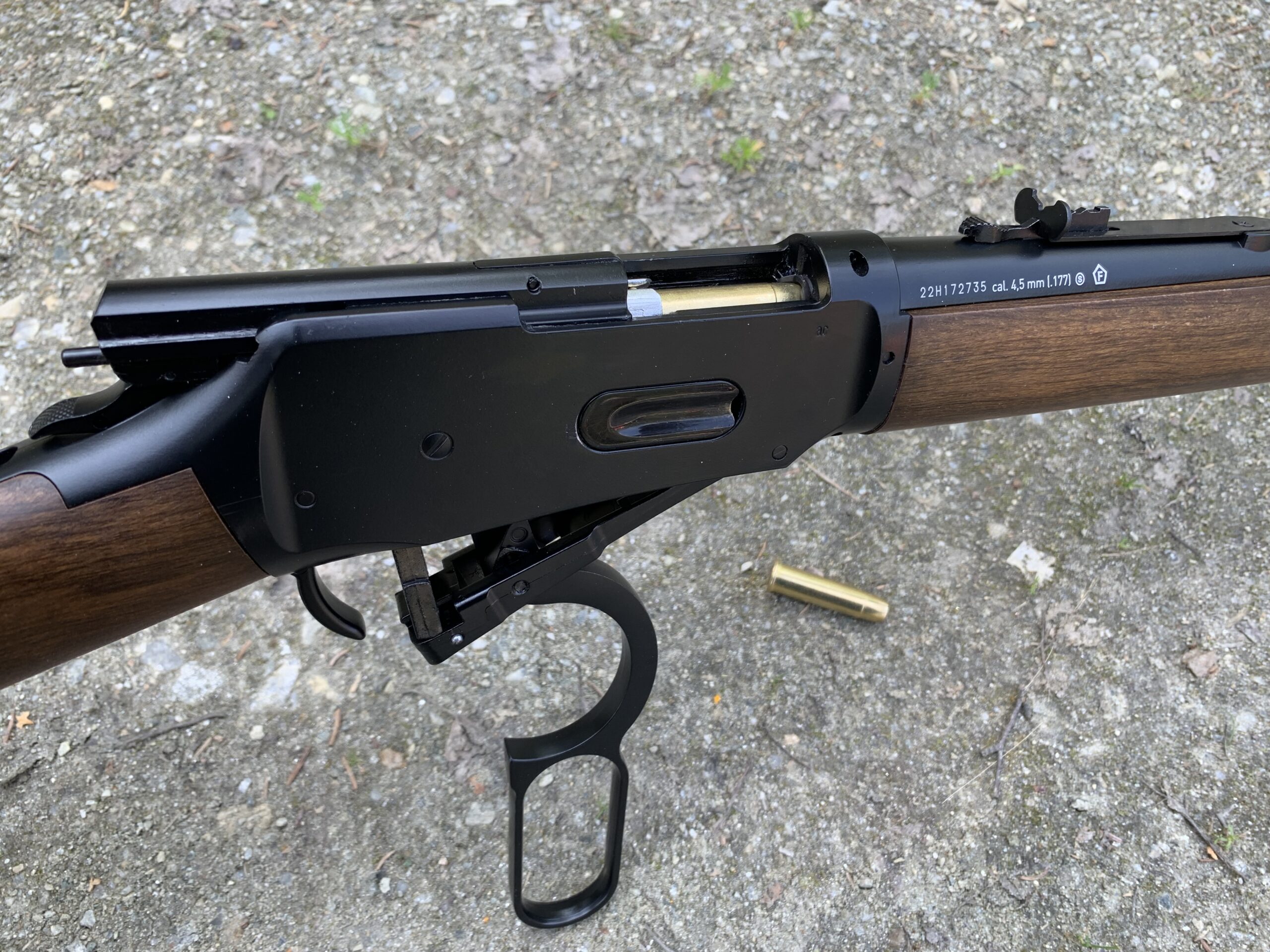 The Umarex Cowboy rifle lever action bb gun.