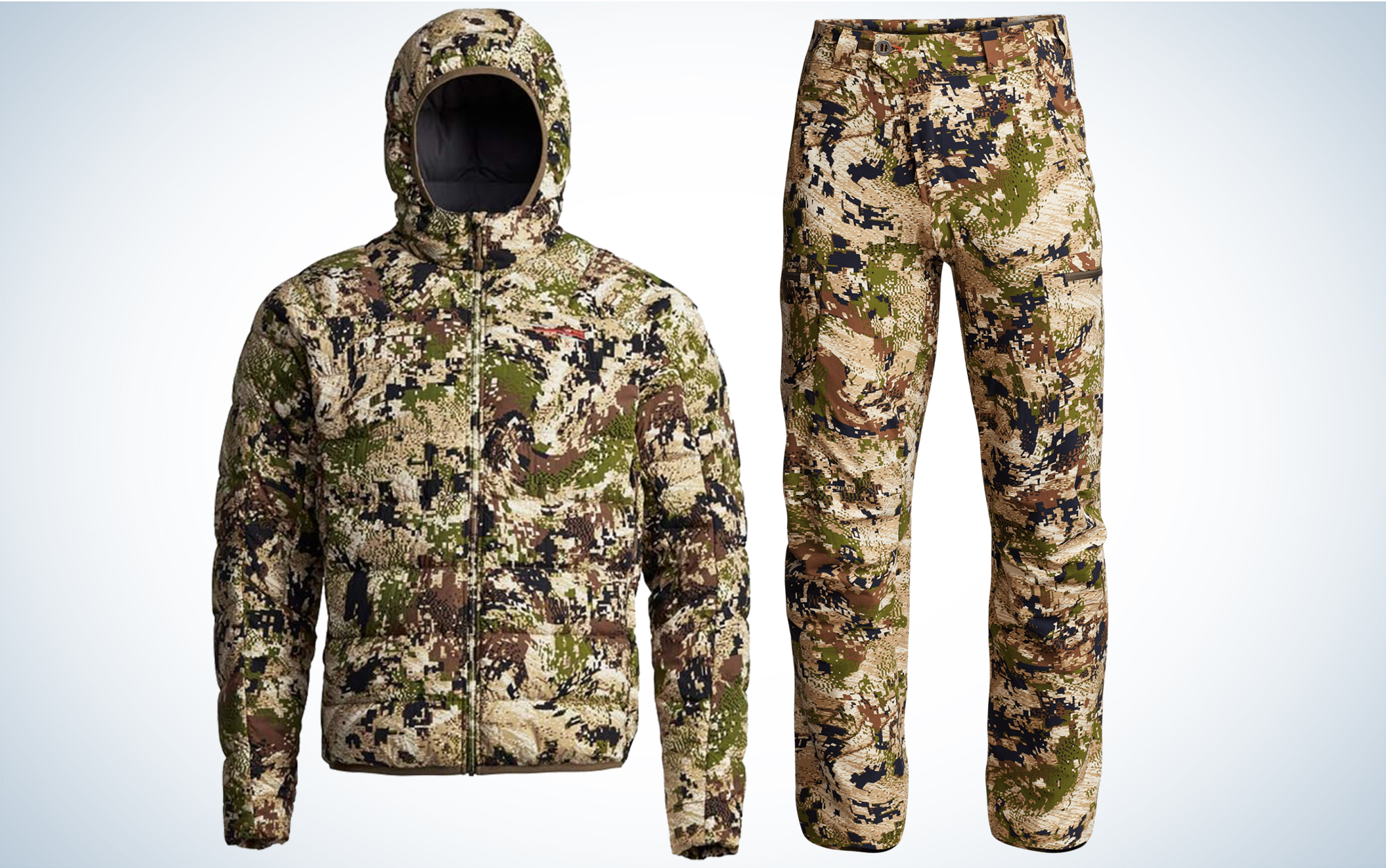The Sitka Kelvin Lite Down Jacket and Ascent Pant are the best elk hunting apparel.