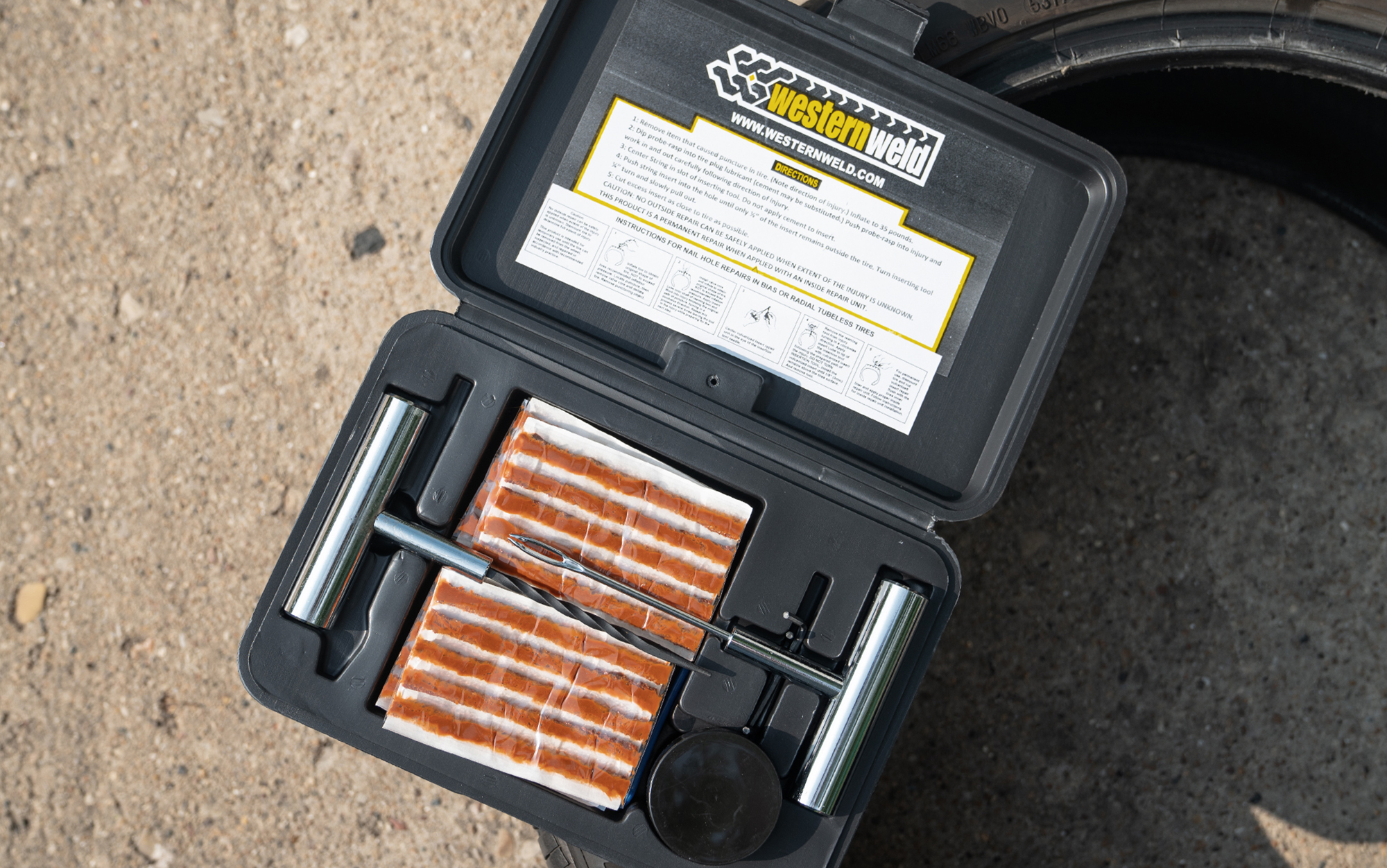 We tested the Western Weld 65-Piece Tire Repair Kit.