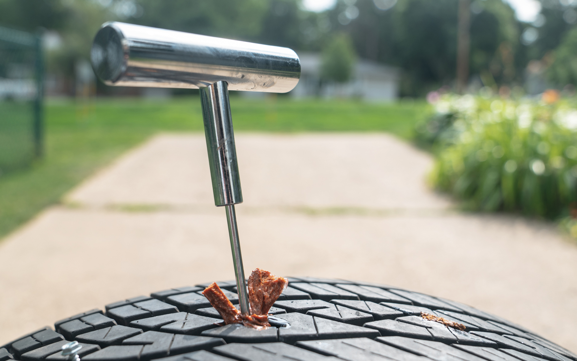 Get on the road faster with a tire repair kit.