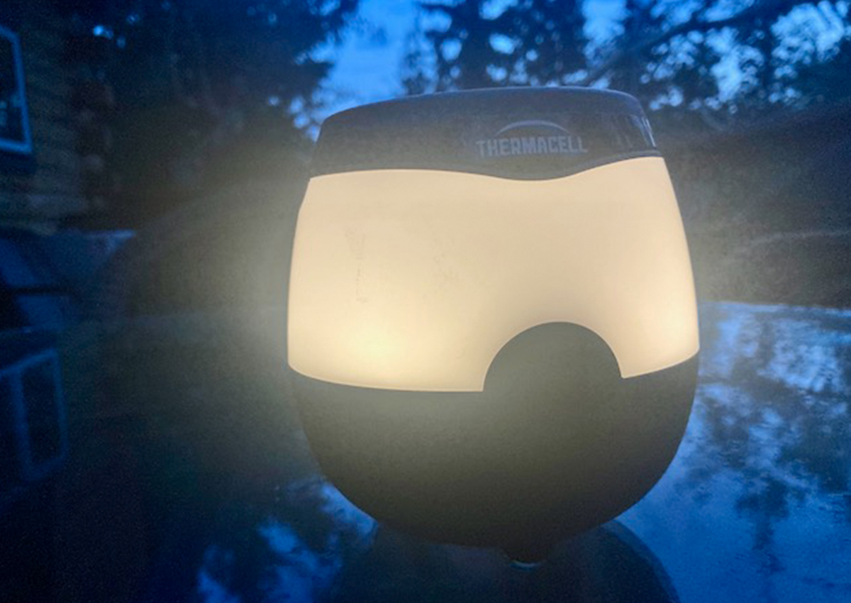 We reviewed the Thermacell Rechargeable Mosquito Repeller Glow Light.