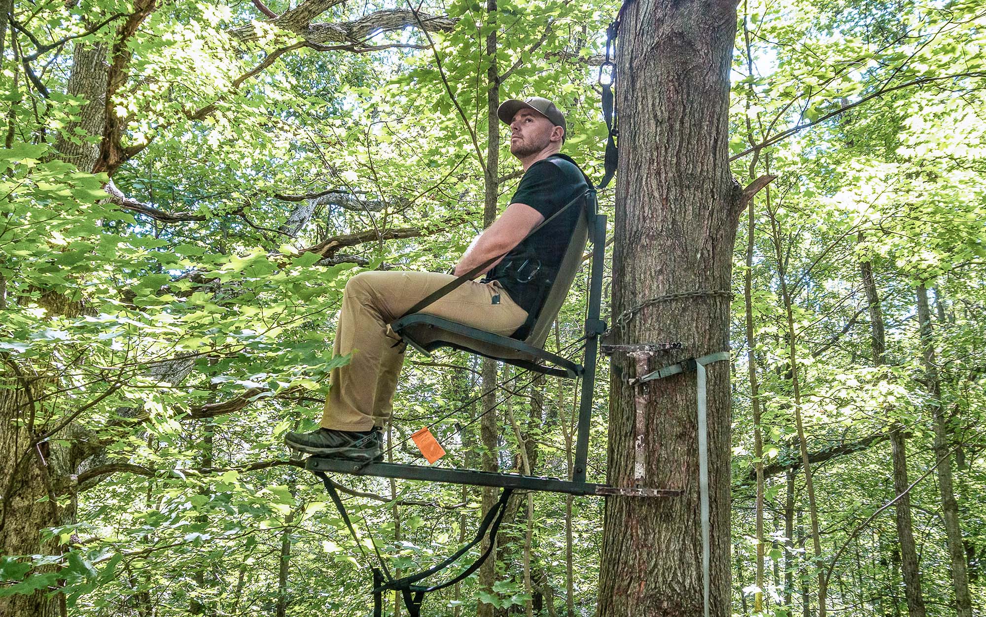 The M100U Ultralite is a comfortable treestand.