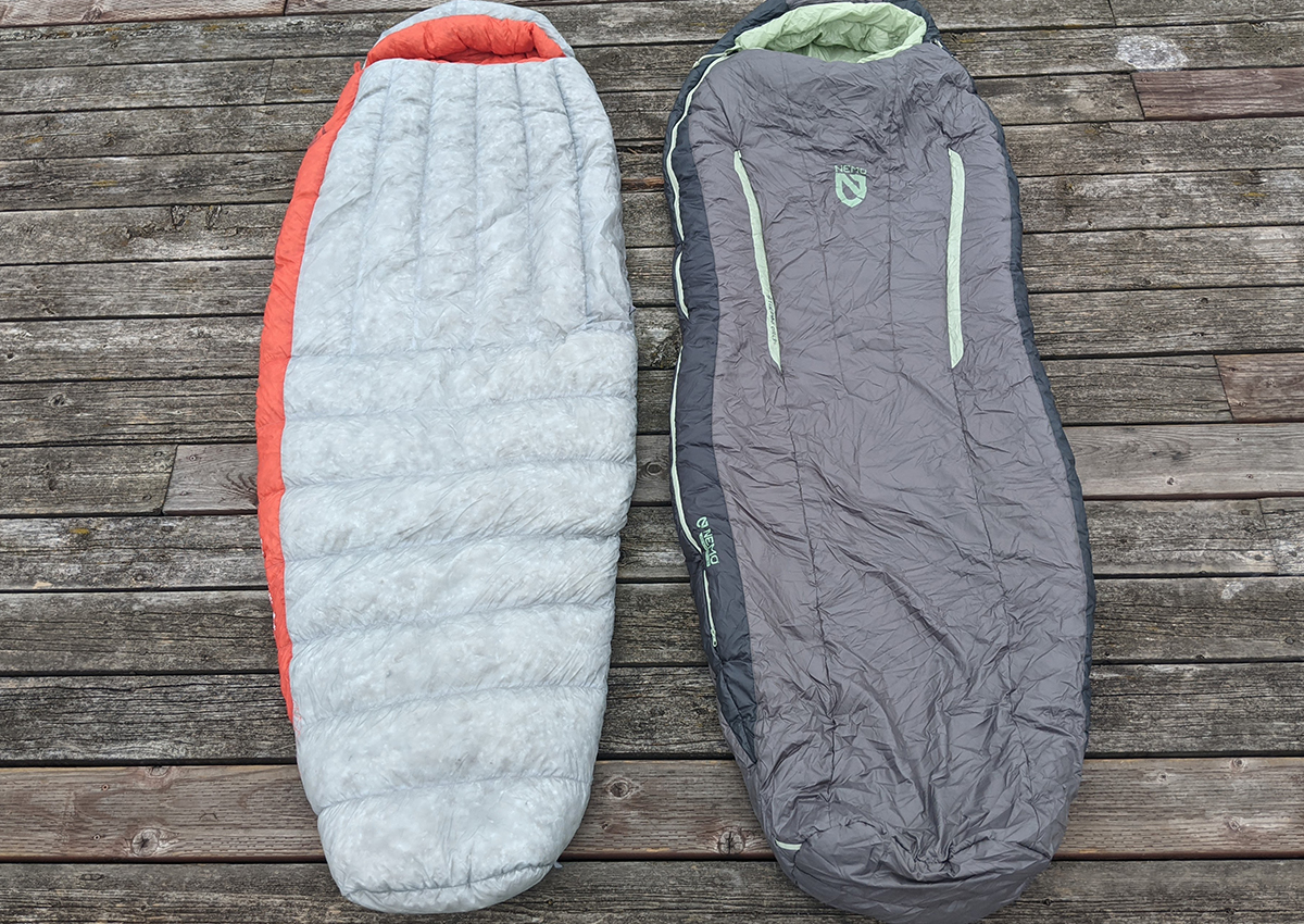 We compared down vs synthetic sleeping bags.