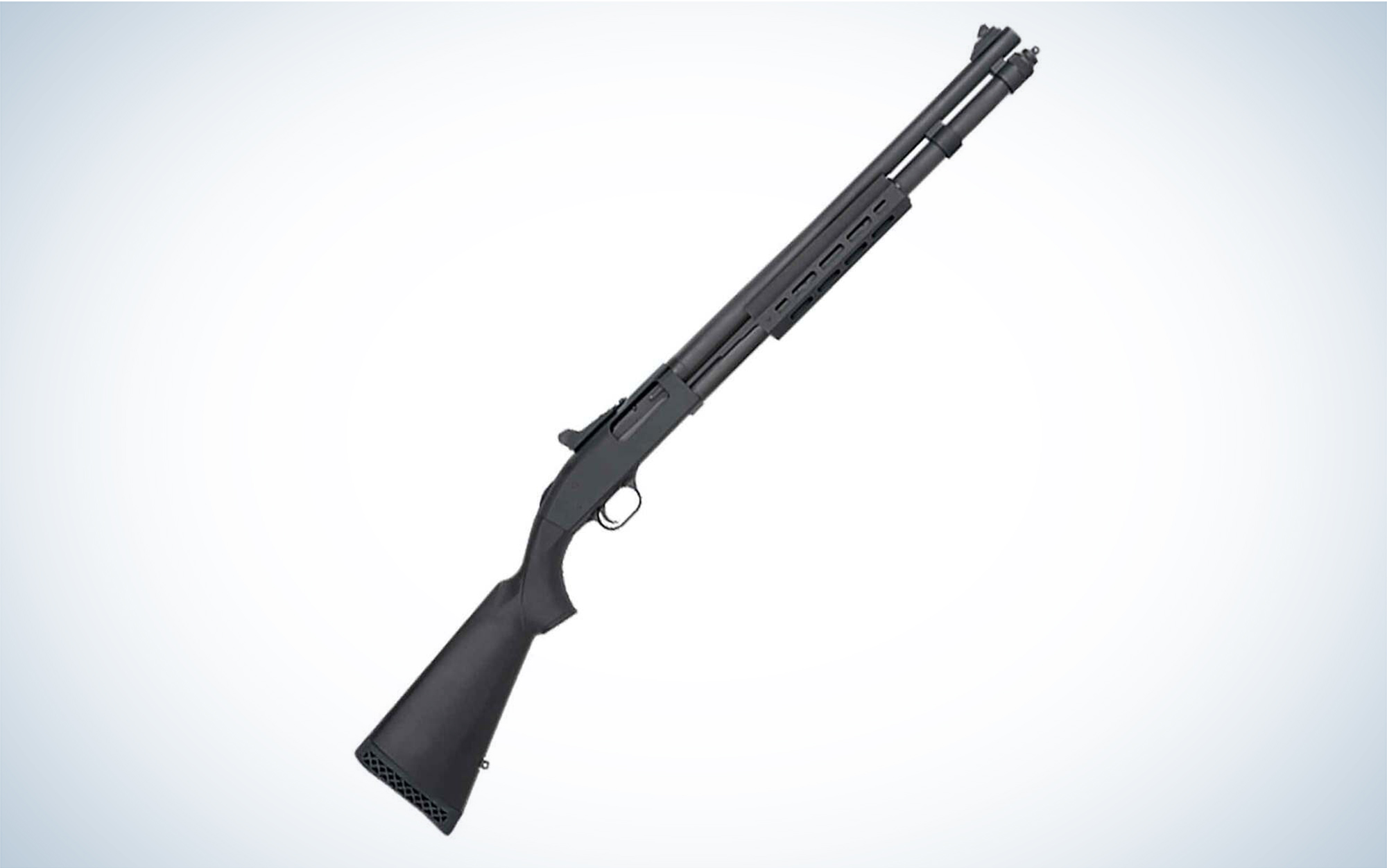 We tested the Mossberg 590 12 Gauge 3-inch Pump Action 20-inch.