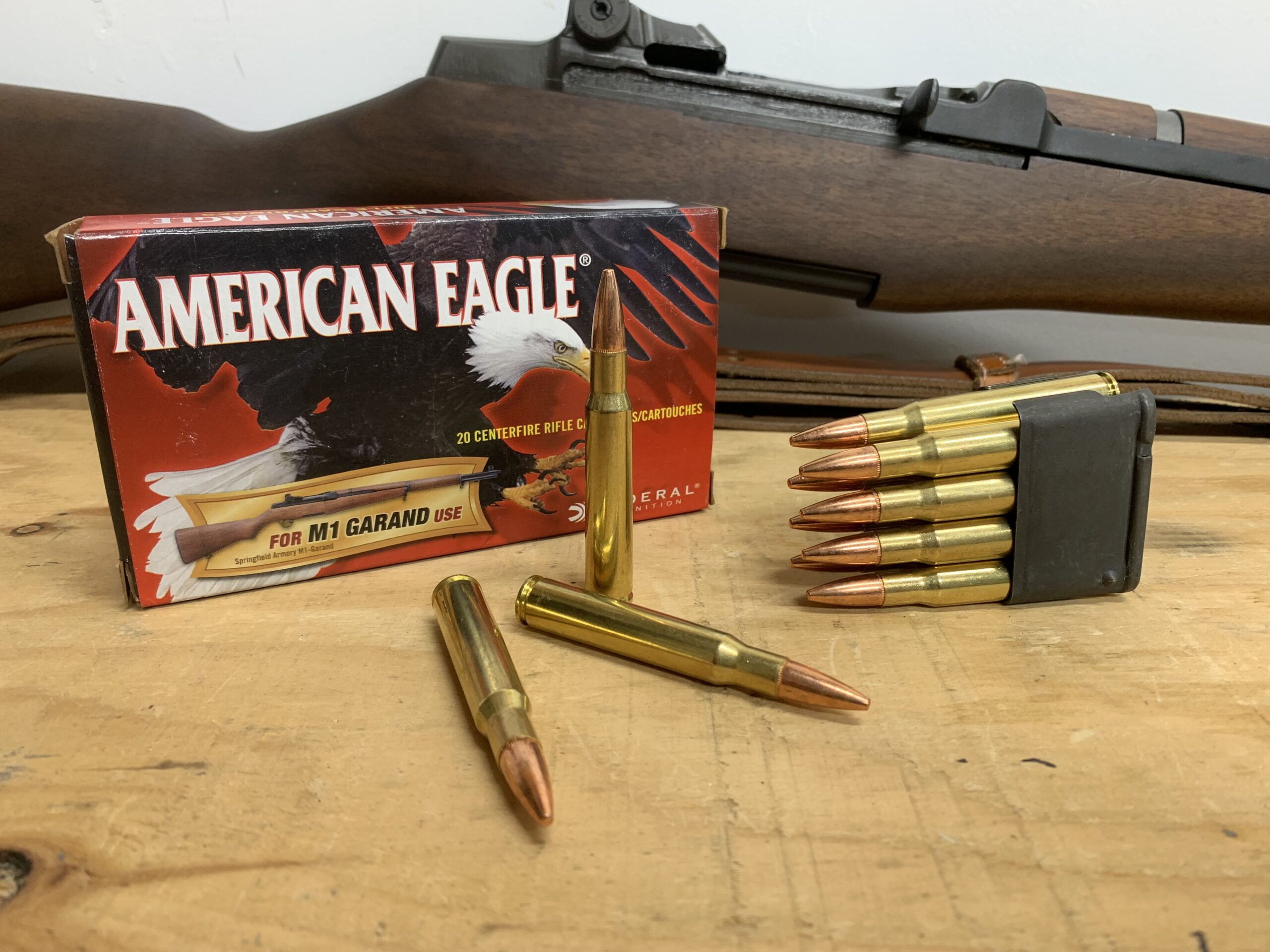 American Eagle 150-grain ammo for the M1 Garand
