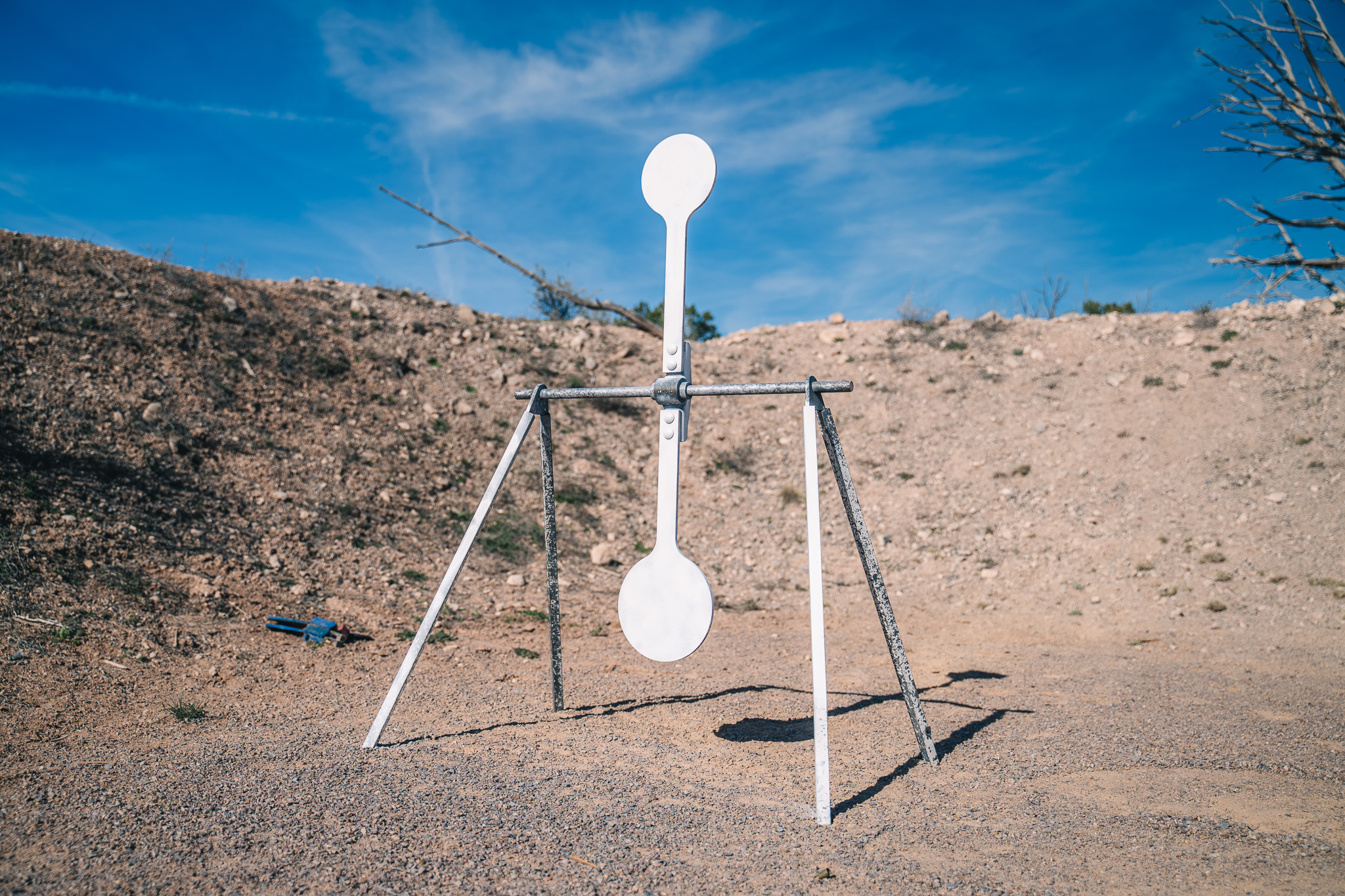A spinning target at the range.