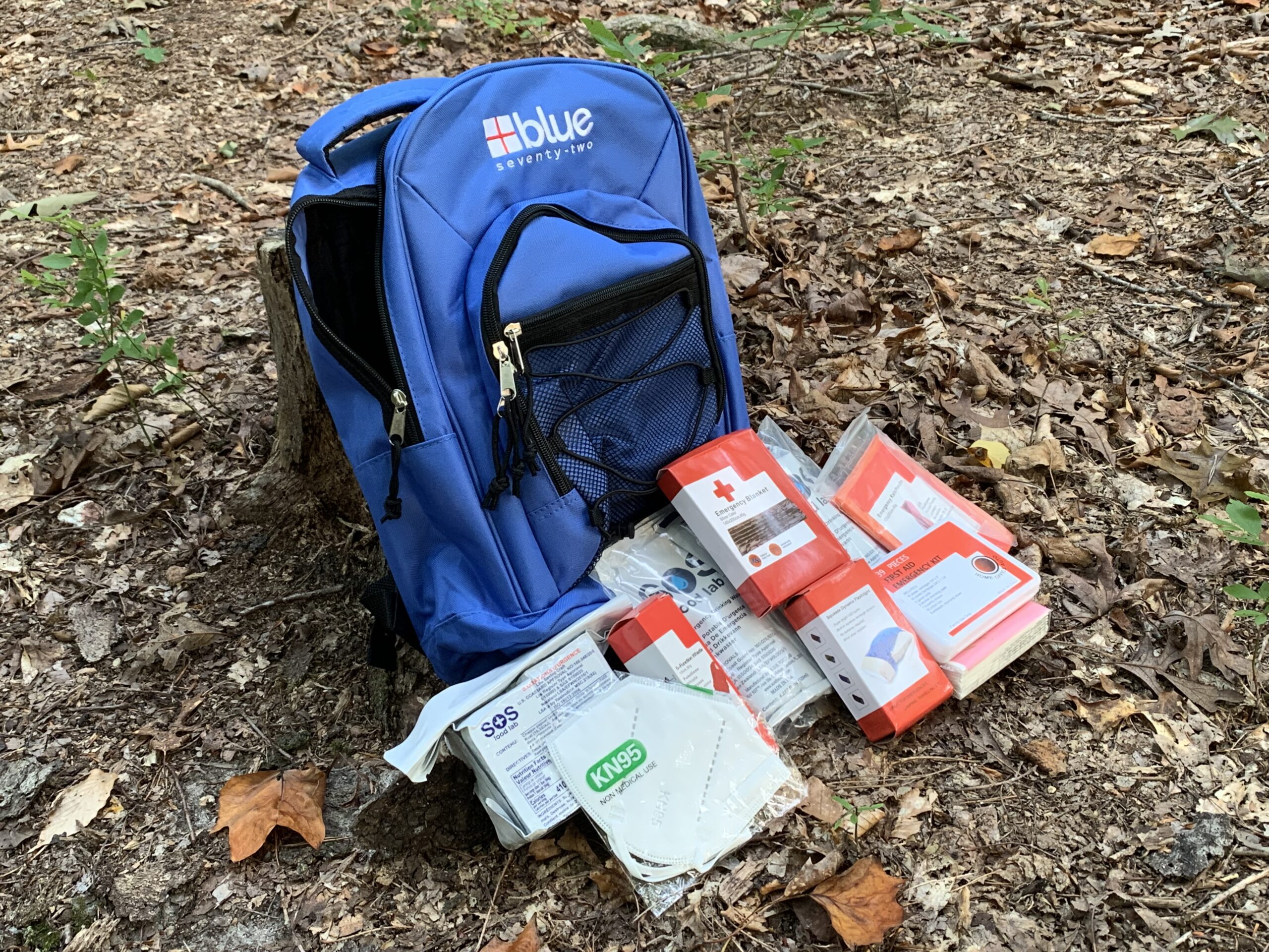 Blue coolers backpack survival kit
