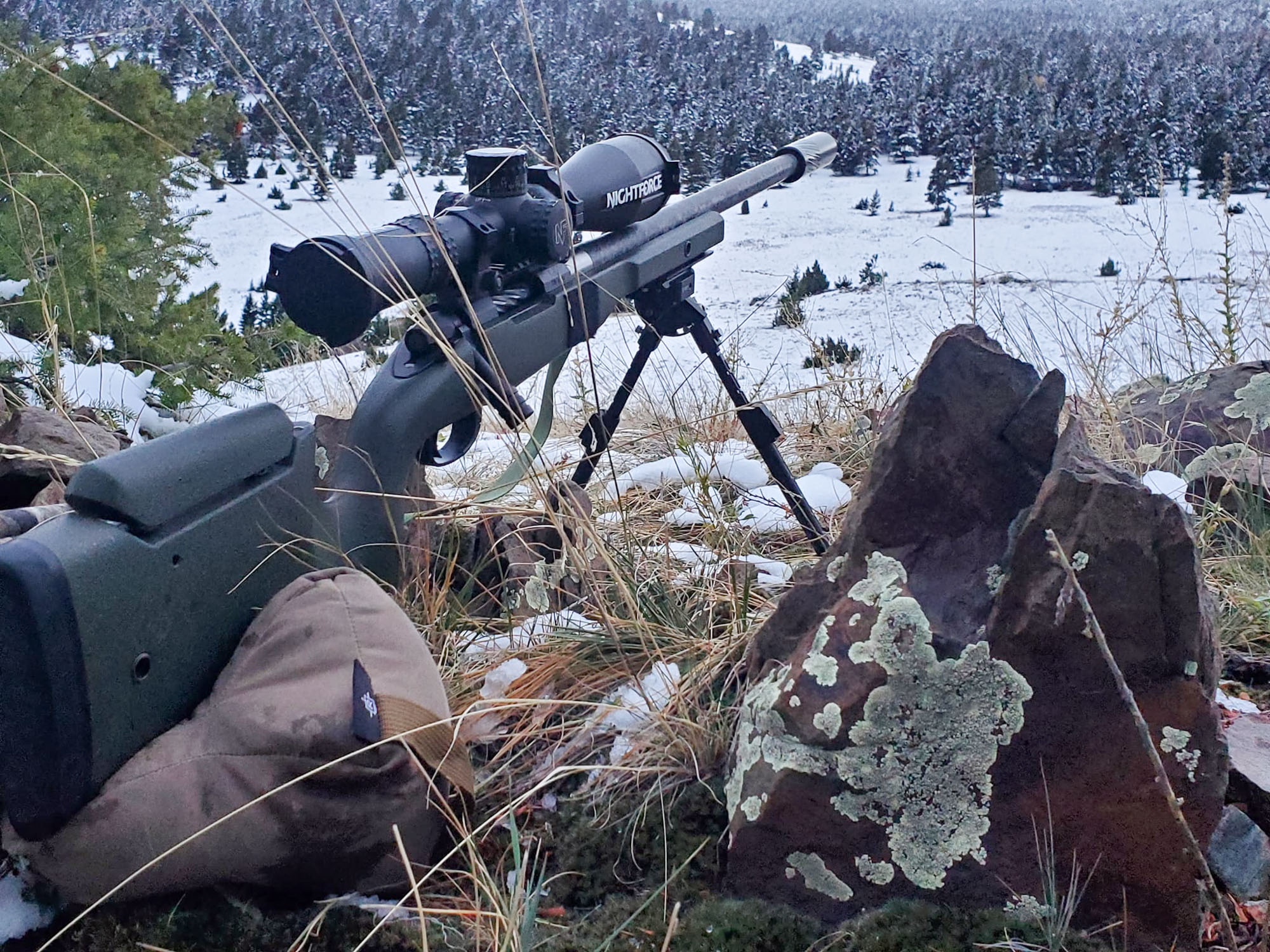 A custom-built 6.5 PRC on a Montana elk hunt.