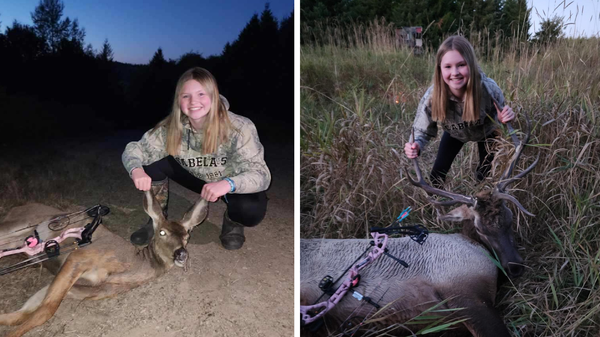 13-Year-Old Bowhunter Shoots a Bull Elk and a Blacktail on the Same Evening