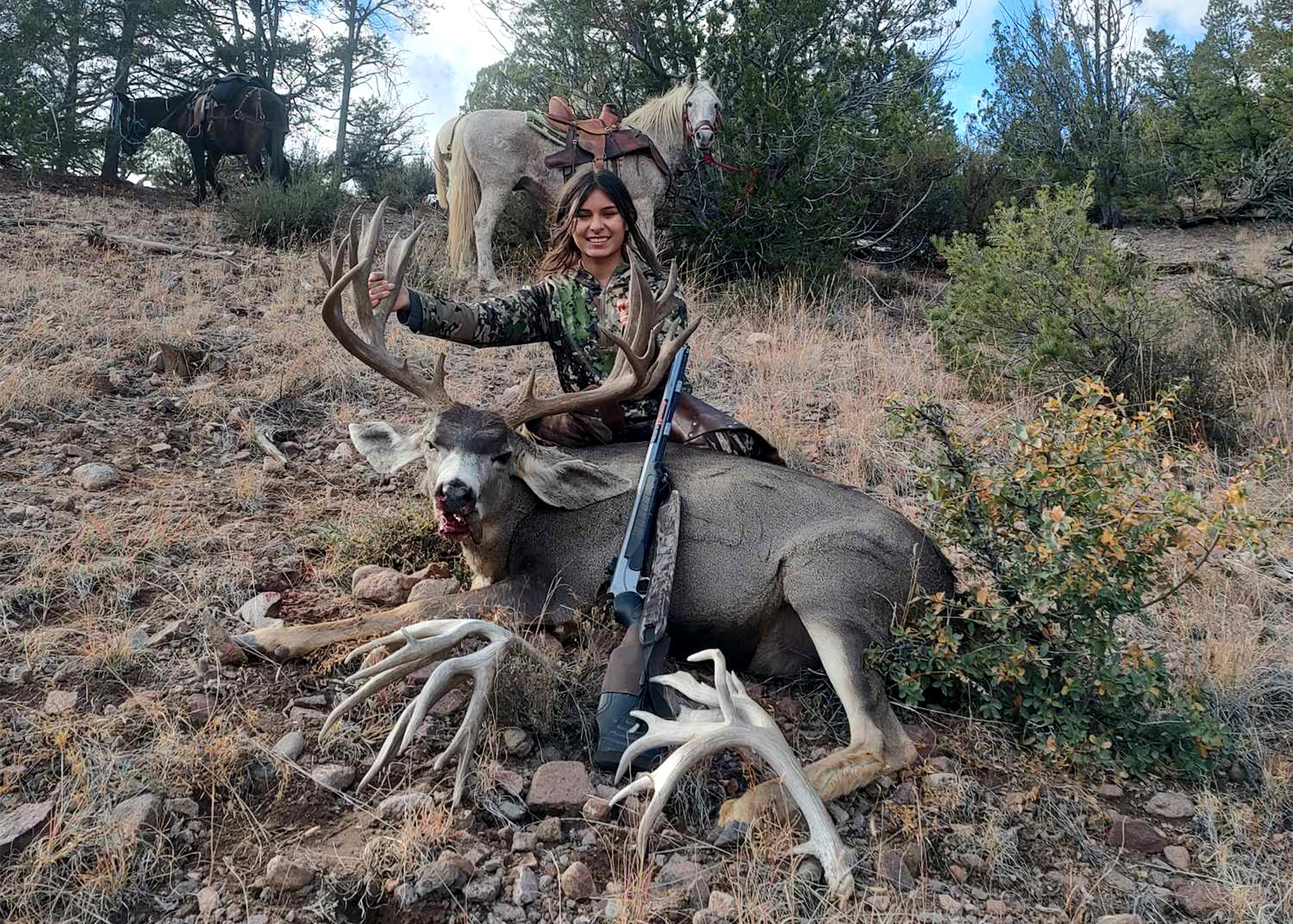 Teen Tags Monster Mule Deer, Finds Its Sheds 50 Yards from Where It Fell