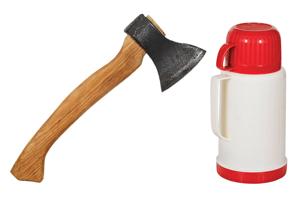 hatchet and thermos