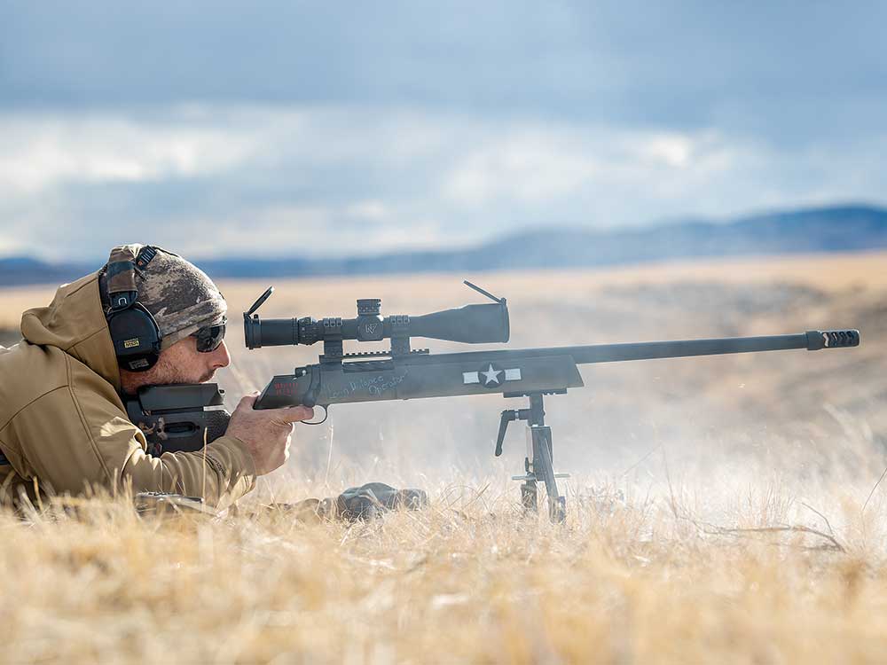 aiming a long range precision rifle using bipods