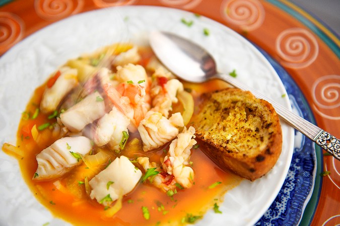 Fish Recipe: Mediterranean Walleye Soup