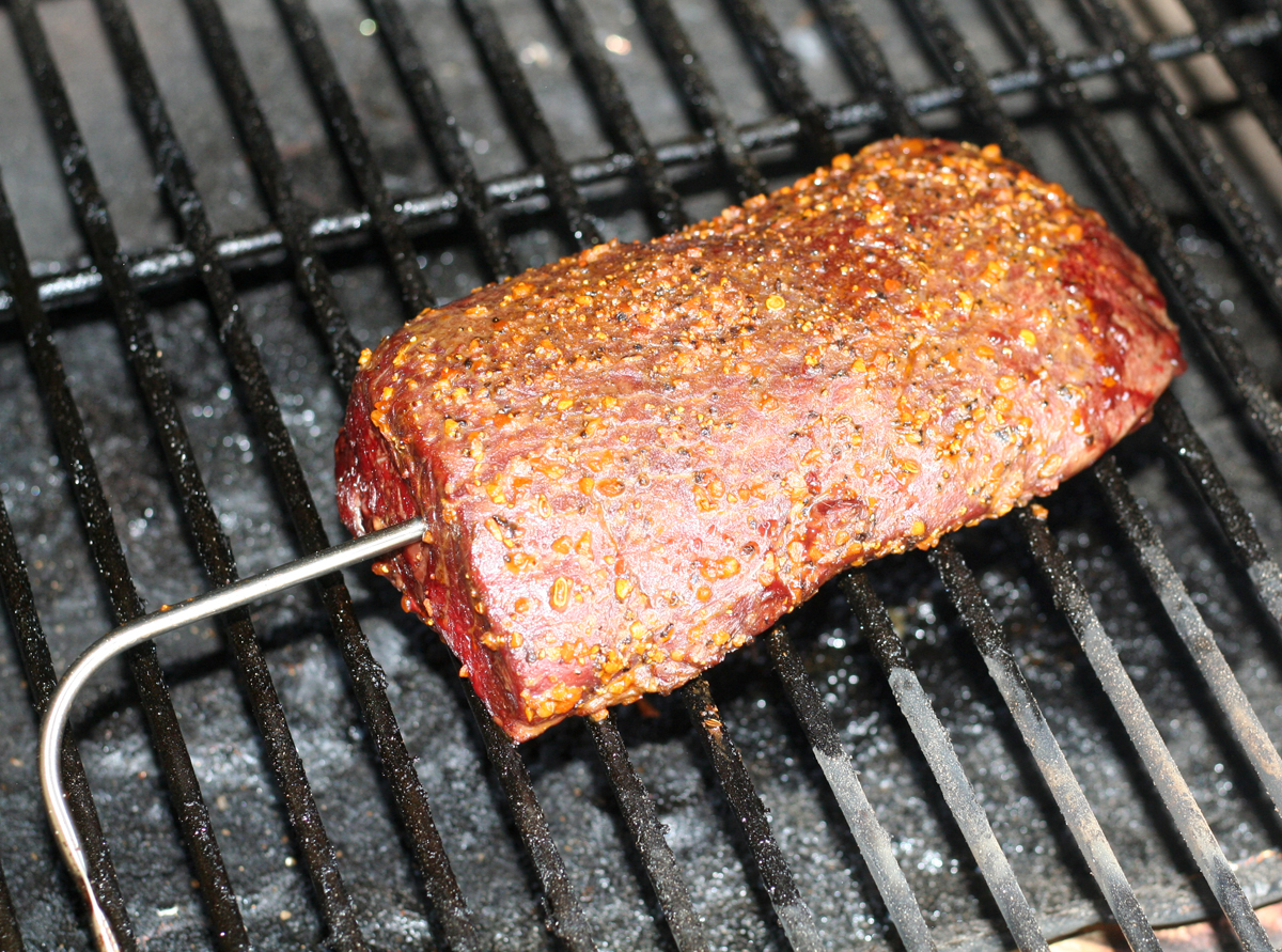 backstrap on the gas grill