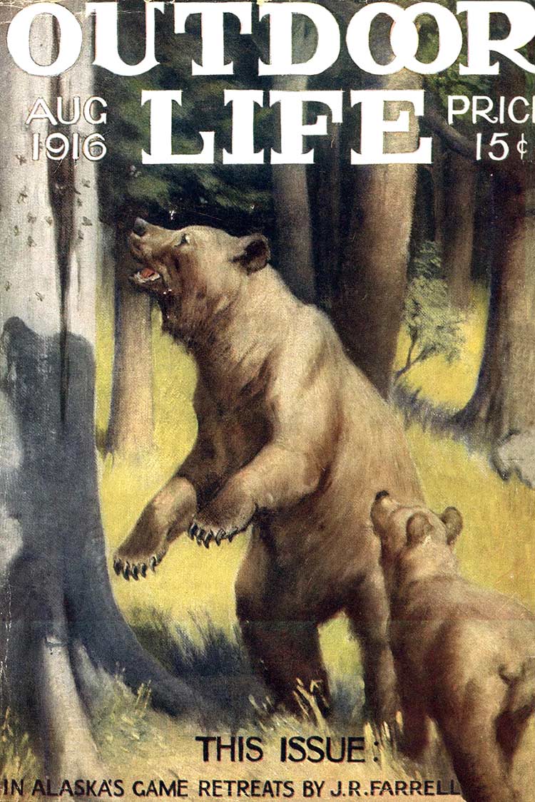Cover of the August 1916 issue of Outdoor Life