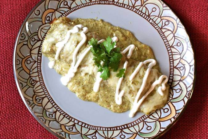 A Recipe for Wild Turkey Enchiladas with Homemade Salsa Verde