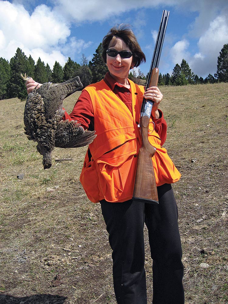 Grouse hunting with a 20-gauge load.