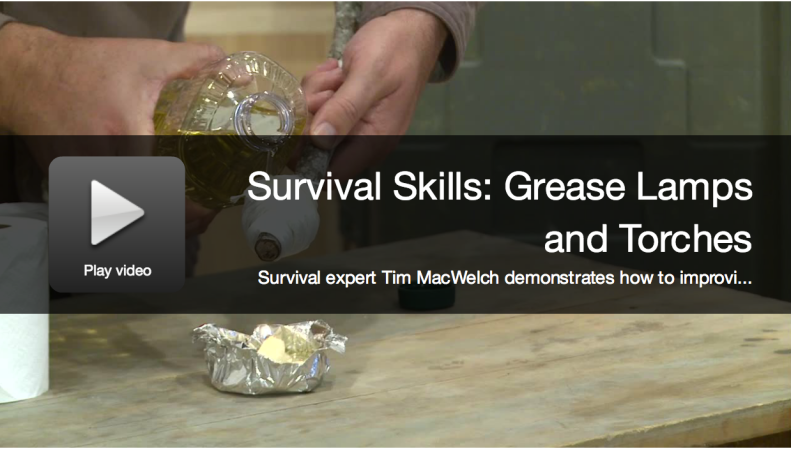 Survival Skills: How to Make Improvised Grease Lamps and Torches