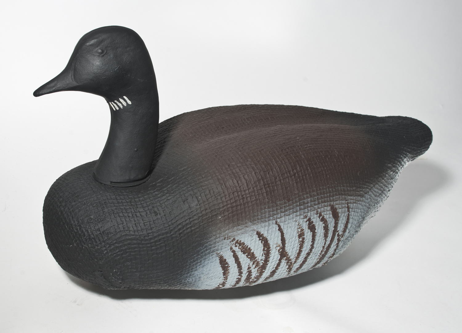 a duck decoy made out of plastic foam