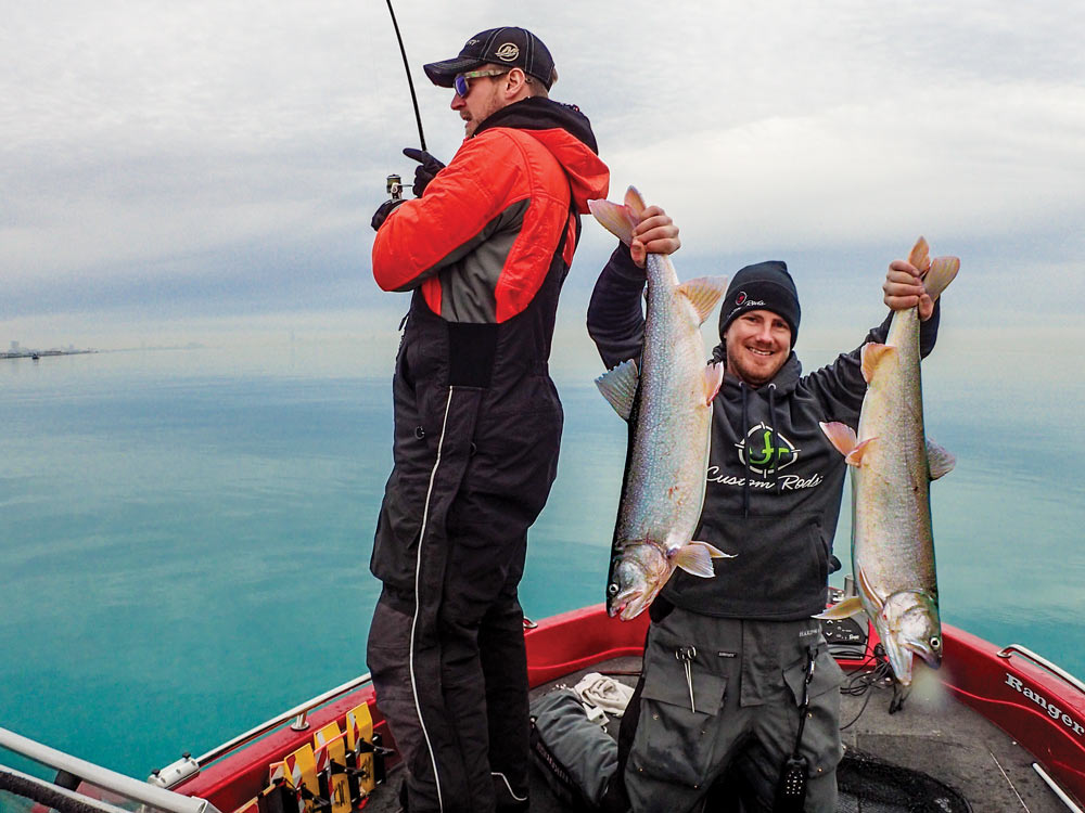 lake michigan fishing giant trout
