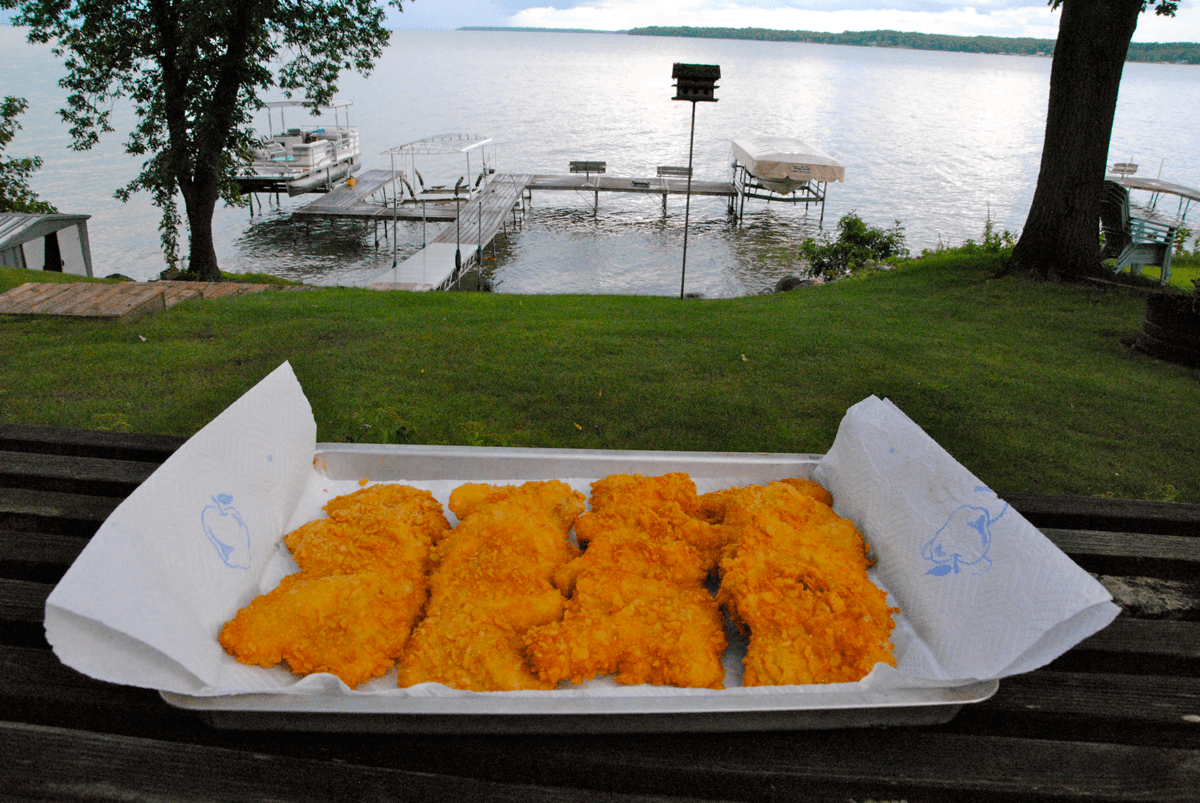 fried panfish leech lake
