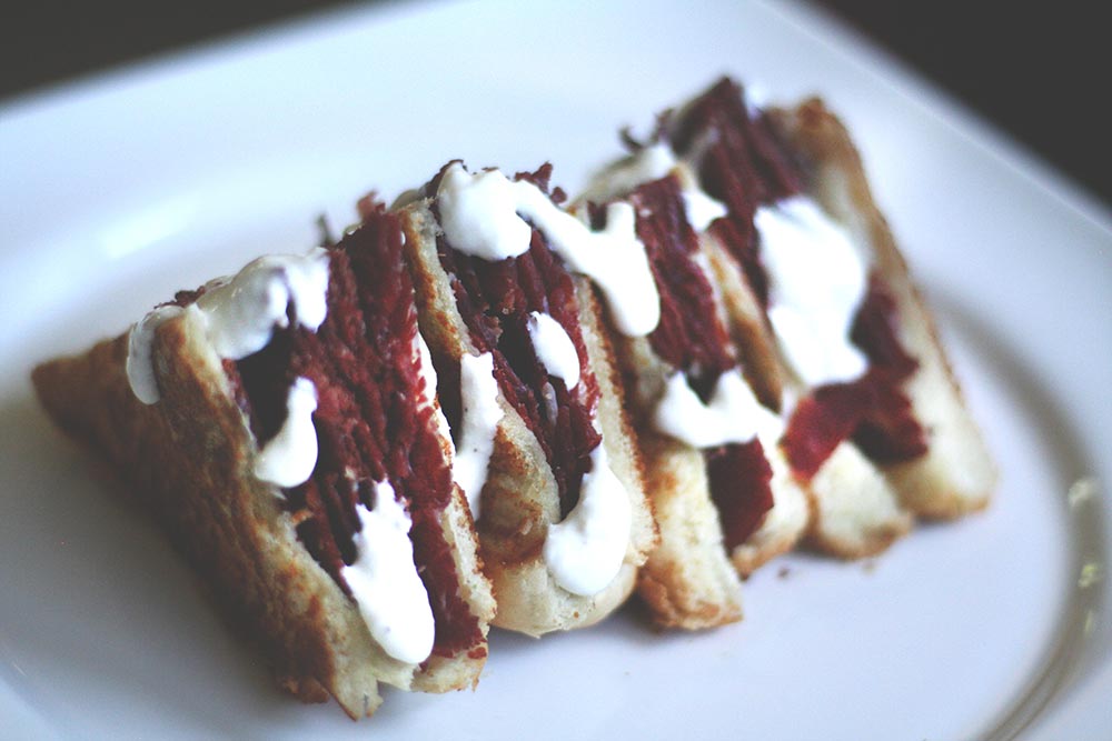 venison ham and swiss cheese sandwich