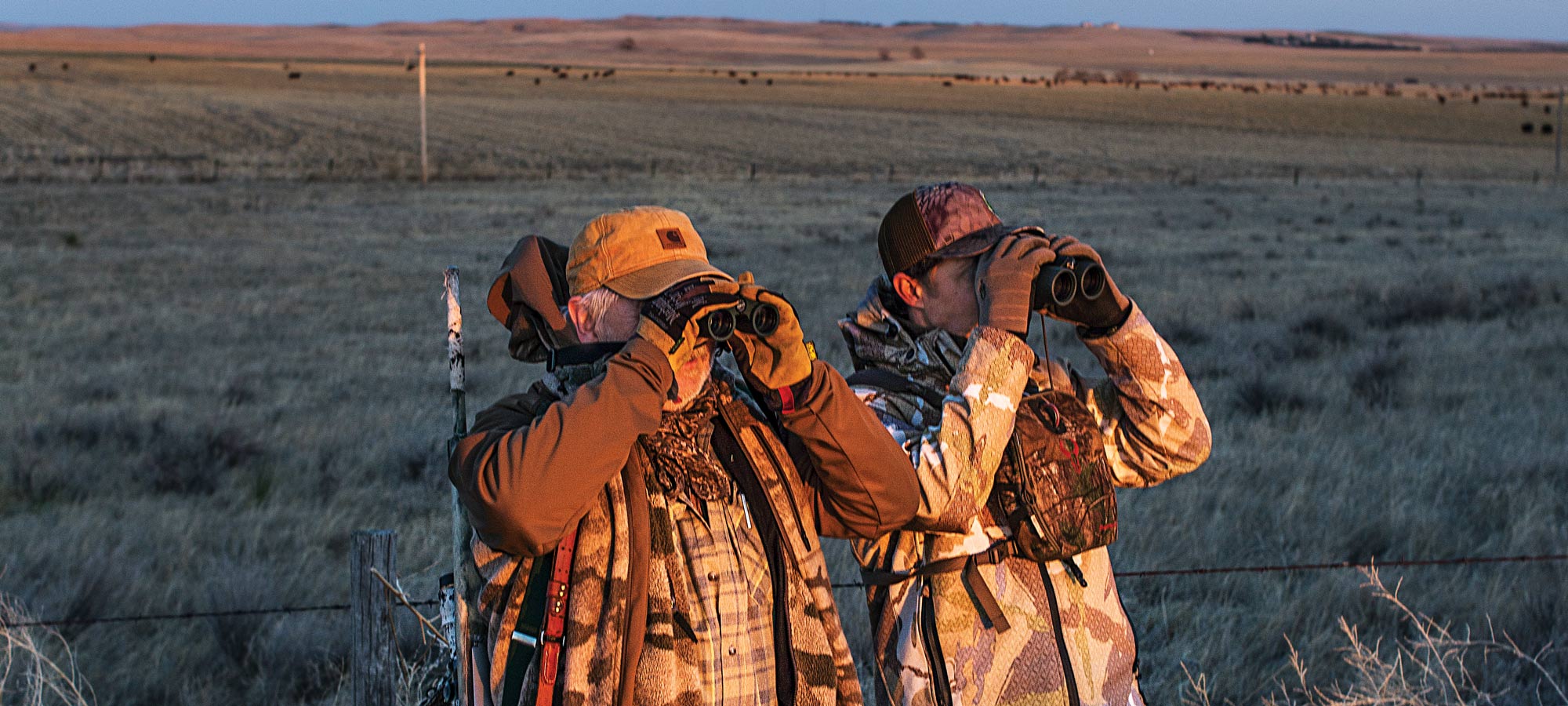 Clay Owens and Al Morris glassing coyote